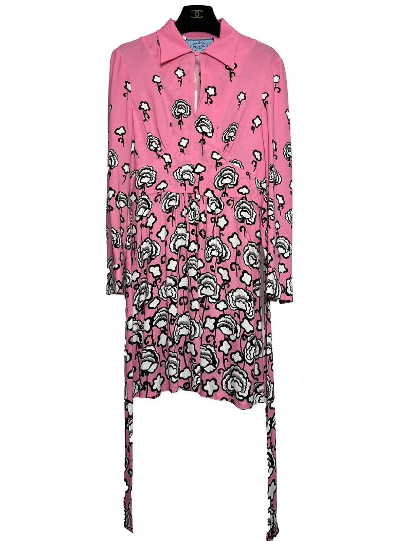 Prada Prada Pink patterned long skirt 2502-Nextarrow Size XS / US 0-2 / IT 36-38 - 1 Thumbnail