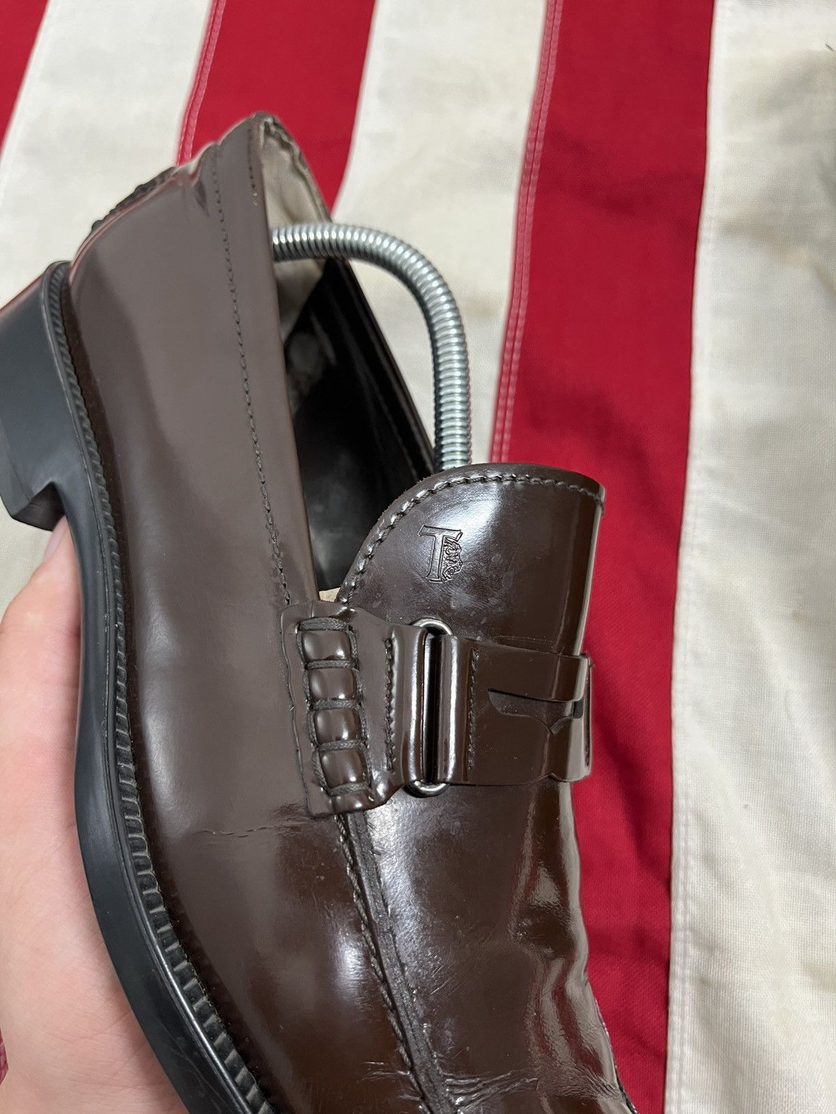 Tod's TOD'S Brown Patent Leather Loafers EU 39 Size US 8 / EU 41 - 7 Thumbnail