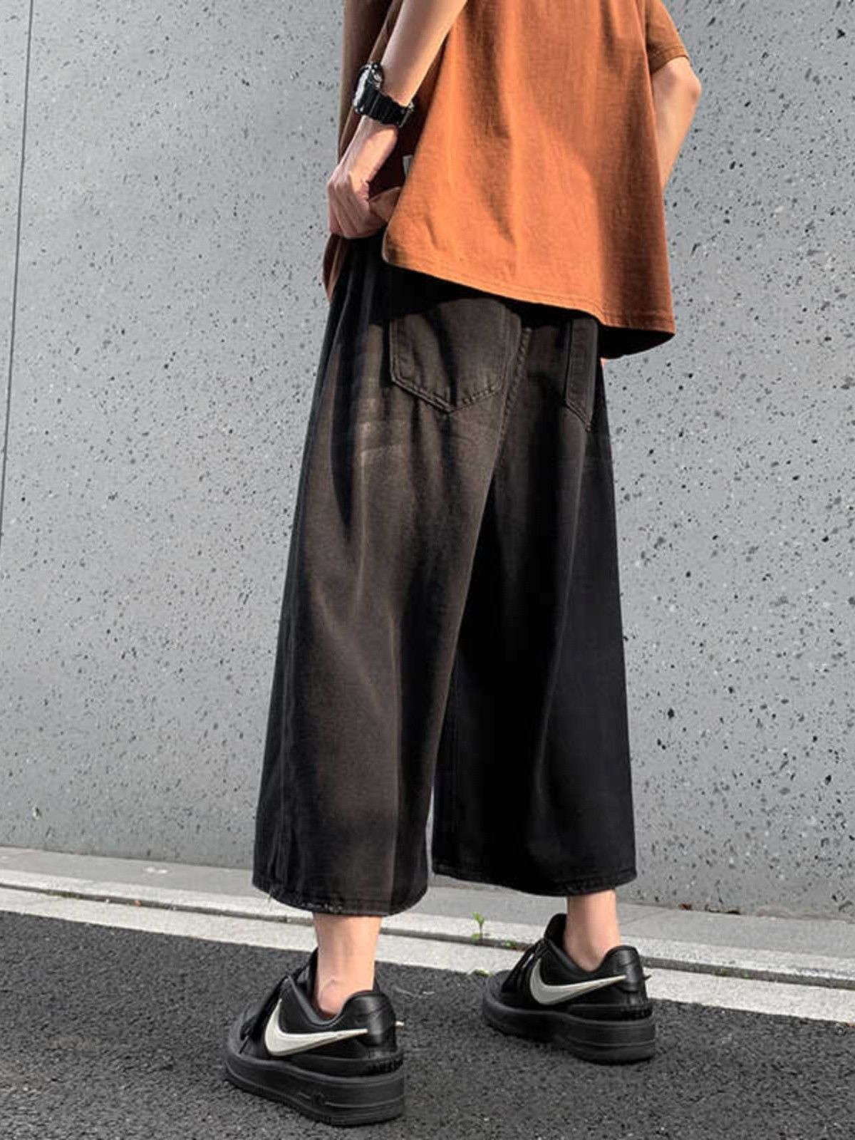 Japanese Brand × Jean Loose straight leg wide leg denim shorts Size US 32 / EU 48 - 4 Thumbnail