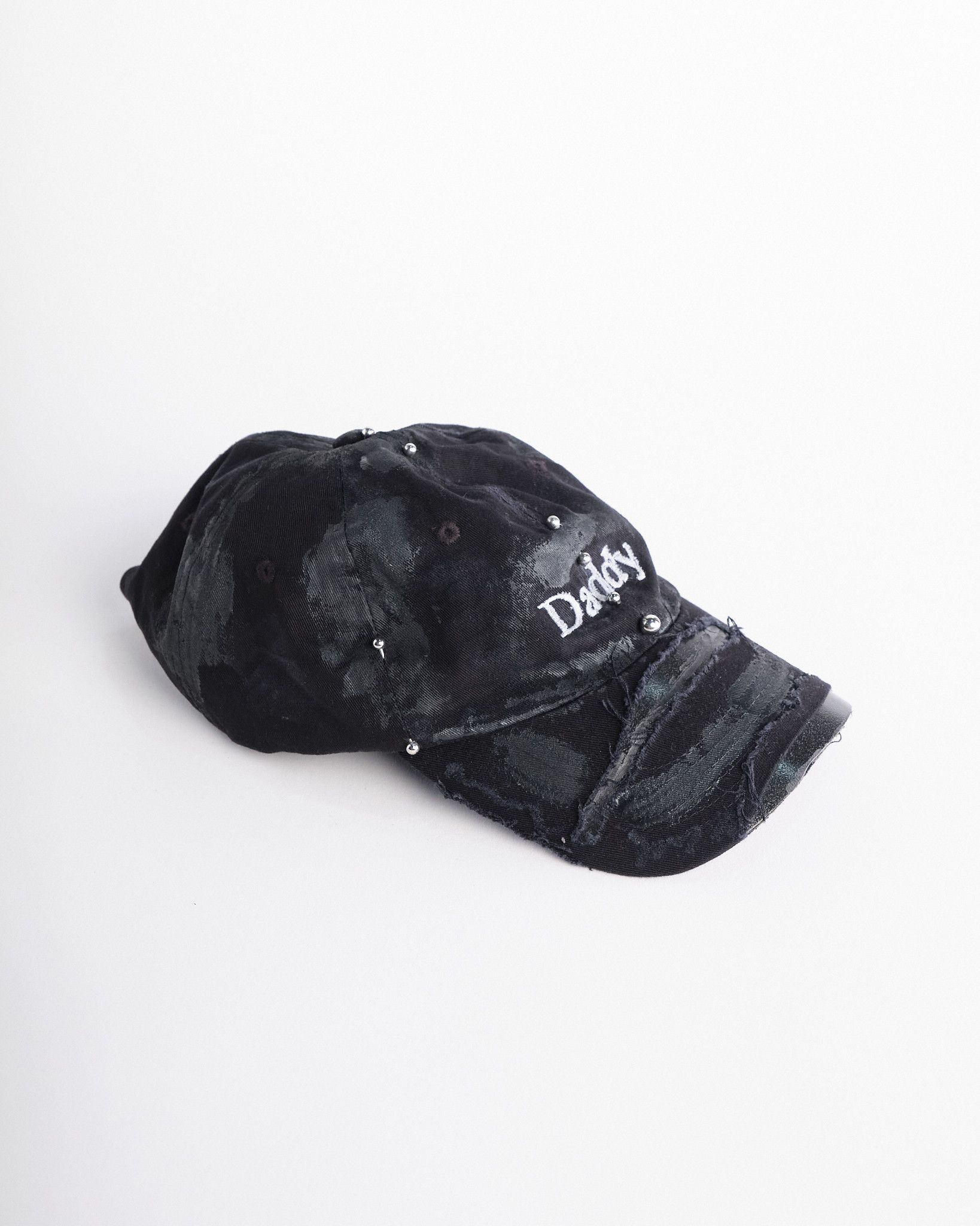 Other ASTROBOI* 'Daddy' Black Distressed Pierced Hat Size ONE SIZE - 5 Thumbnail