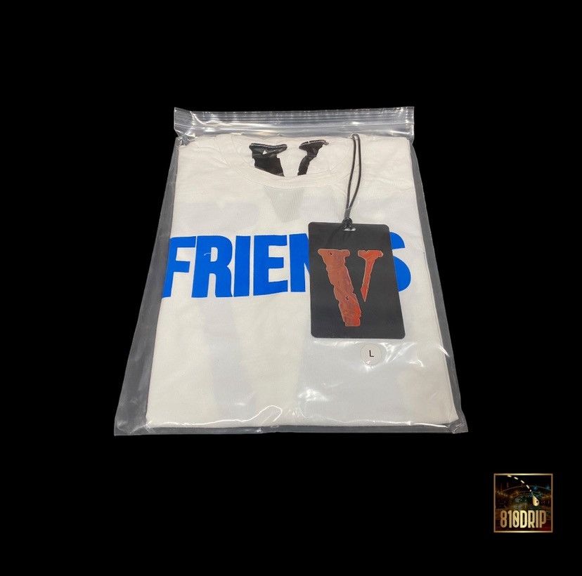 Vlone Vlone Blue Friends Tee White (L) Size US L / EU 52-54 / 3 - 3 Thumbnail