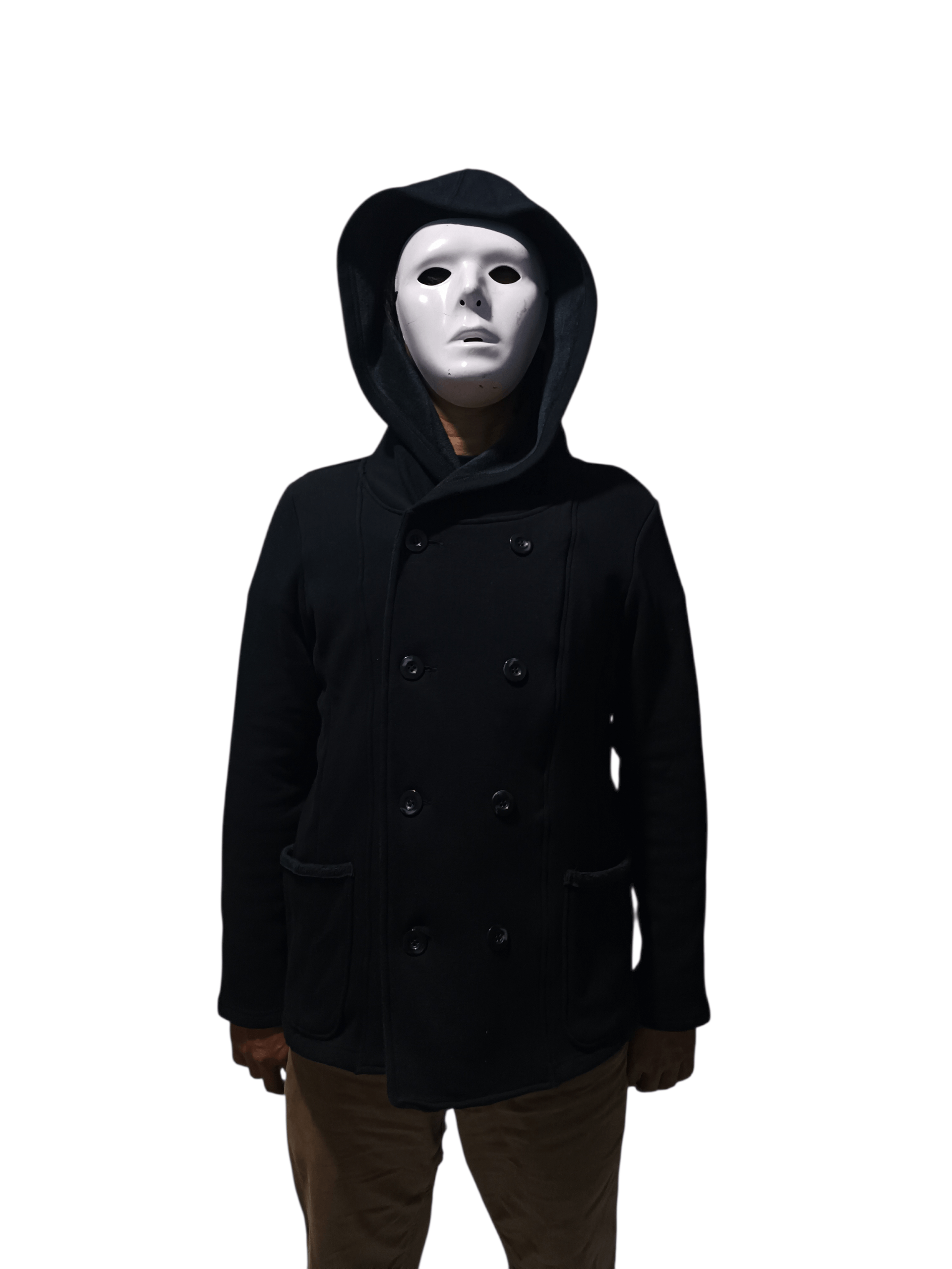Japanese Brand Japanese Double Breasted Pea Coat Hoodie Size US M / EU 48-50 / 2 - 15 Thumbnail