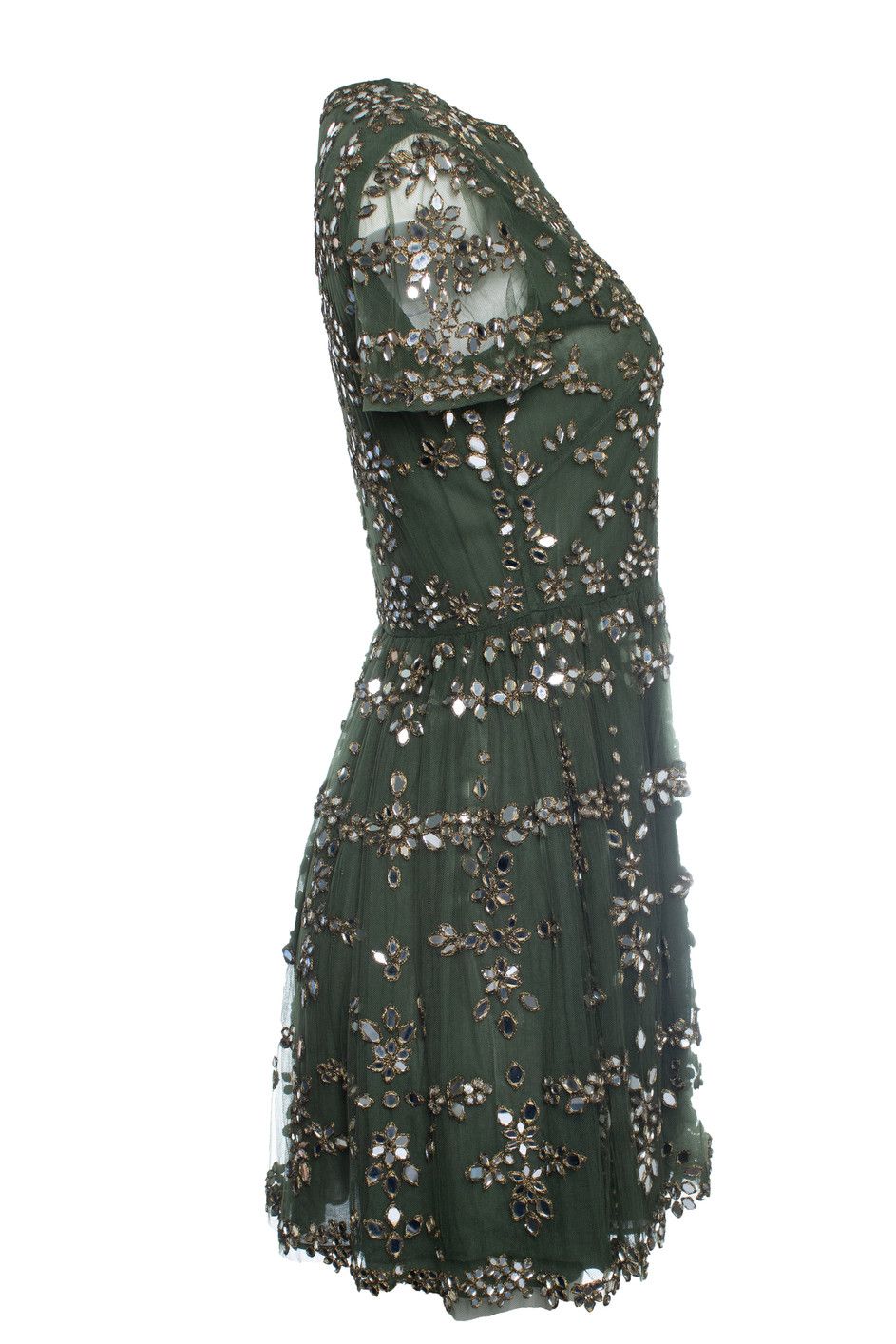 Valentino Valentino, embellished tulle dress in green Size S / US 4 / IT 40 - 4 Thumbnail