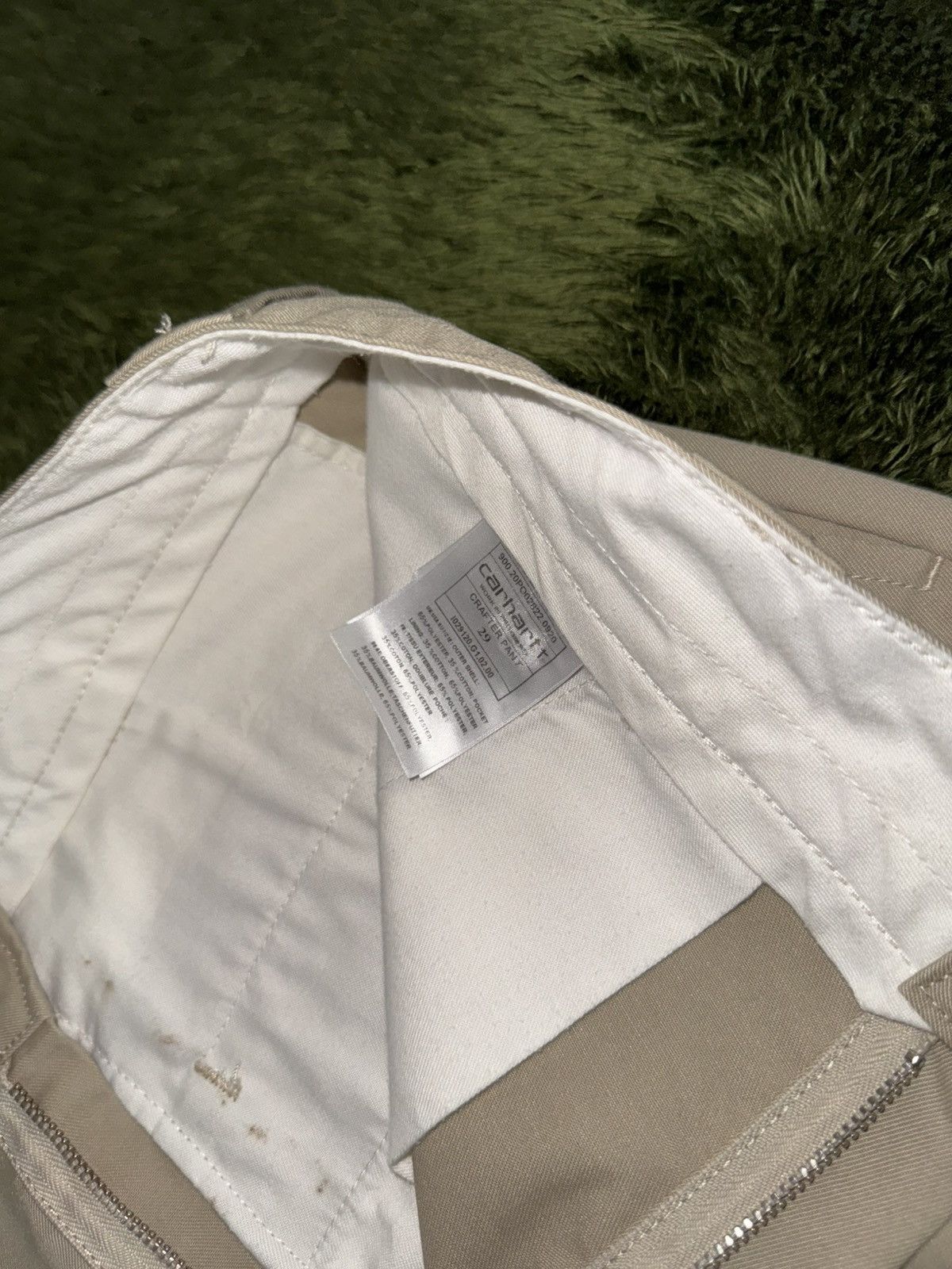 Carhartt Wip [29] Carhartt WIP Crafter Pocket Work Chino Pants Beige Size US 29 - 4 Thumbnail