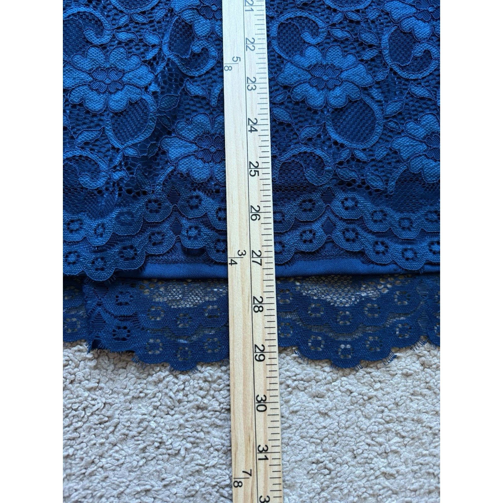 Isaac Mizrahi IMNYC Isaac Mizrahi Dress Navy Lace Bell Sleeve A-Line Mini Size XL / US 12-14 / IT 48-50 - 8 Thumbnail