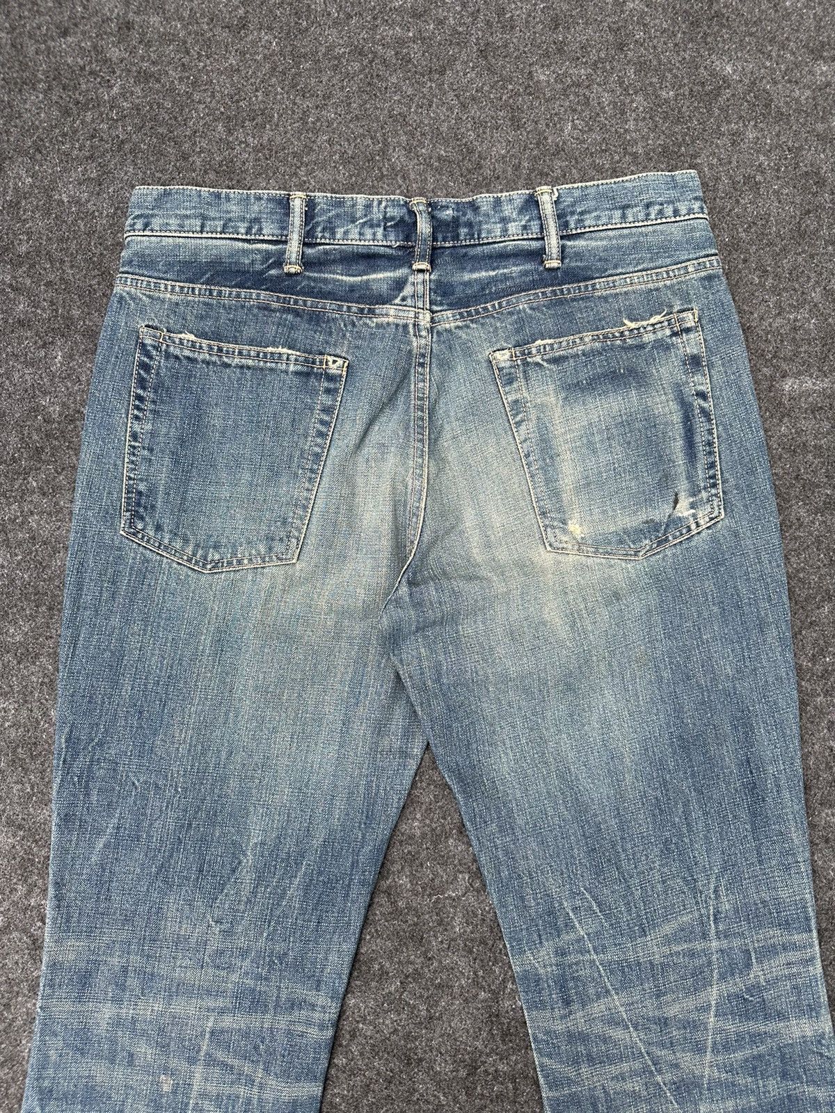Warehouse 🔥 Vintage Spell Bound Japan Flare Distressed Denim D26 Size US 34 / EU 50 - 6 Thumbnail