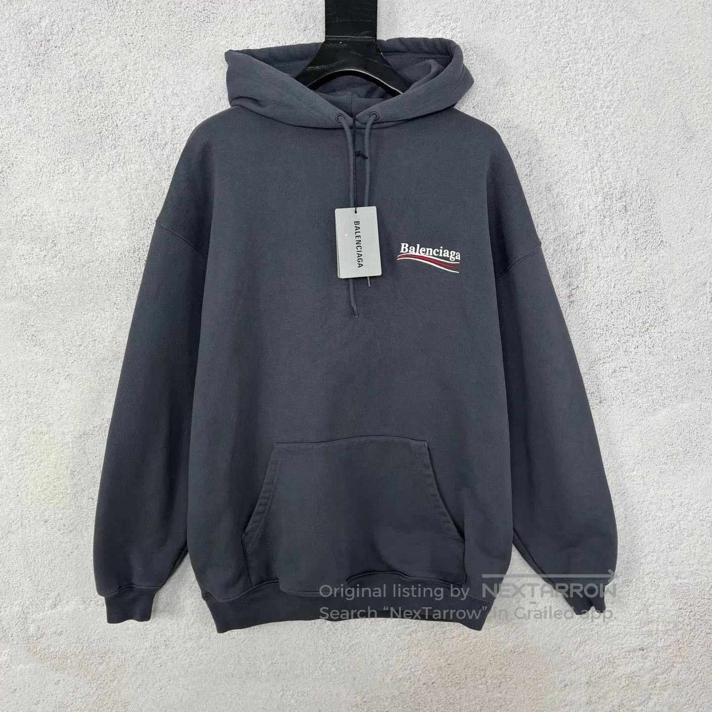 Balenciaga Gray Oversized Hoodie with Front Pocket. Size US XS / EU 42 / 0 - 1 Thumbnail