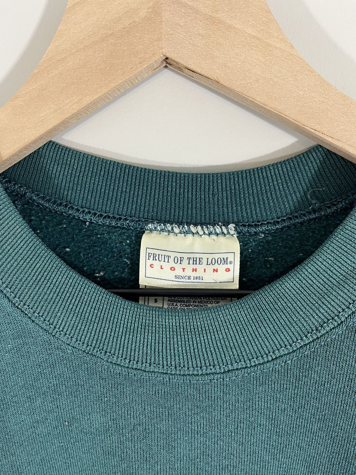 Vintage Retro Blank Faded Green Crewneck Size US S / EU 44-46 / 1 - 4 Thumbnail