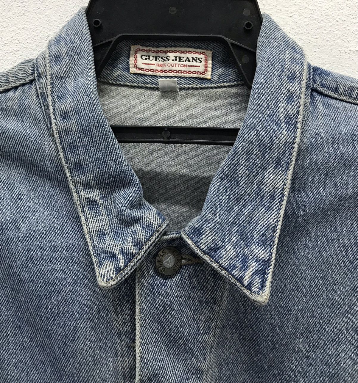 Guess × Vintage Vintage Guess Jeans Made In Usa Denim Jacket Size US L / EU 52-54 / 3 - 3 Thumbnail