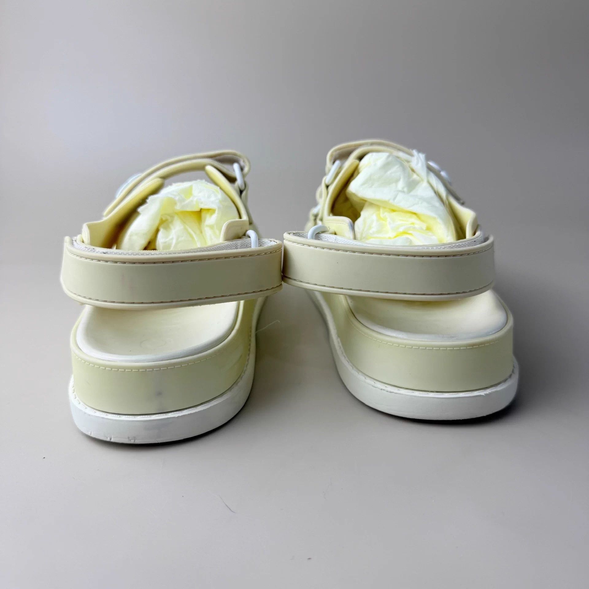 Chanel CHANEL Yellow CC Velcro Strap Sandals 37 Size US 6.5 / IT 36.5 - 3 Thumbnail