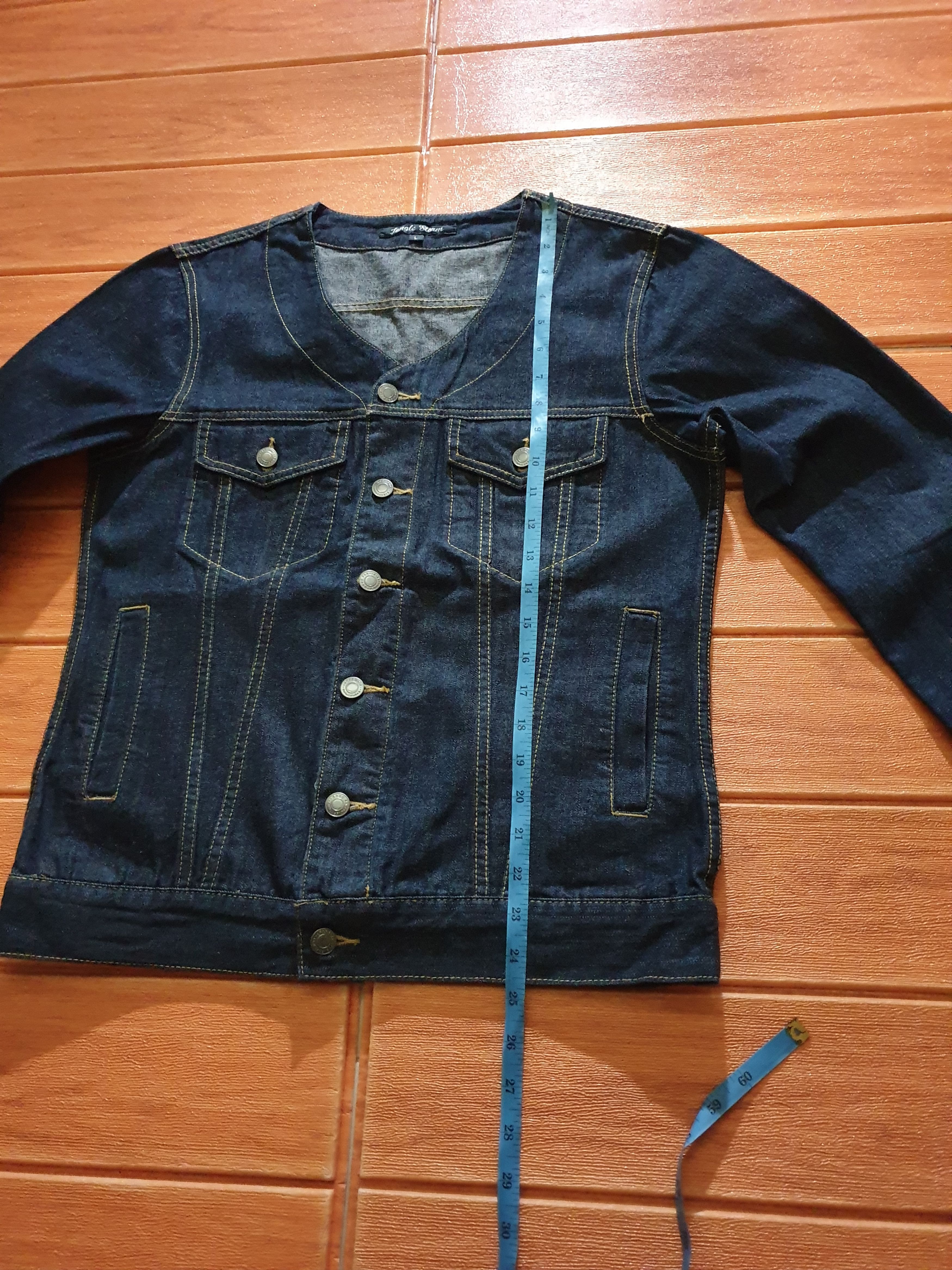 Japanese Brand 💥Jungle storm shawl collar denim jacket Size US M / EU 48-50 / 2 - 6 Thumbnail