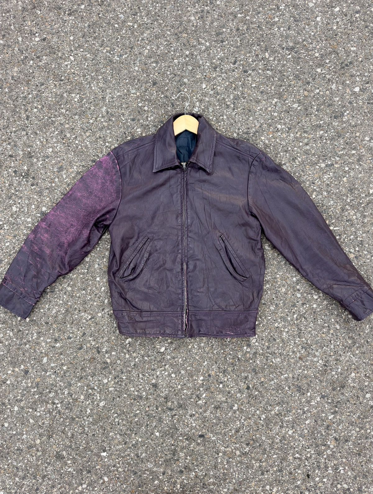 Other 1970S DISTRESSED VARSITY WESTERN LEATHER JACKET Size US L / EU 52-54 / 3 - 1 Thumbnail