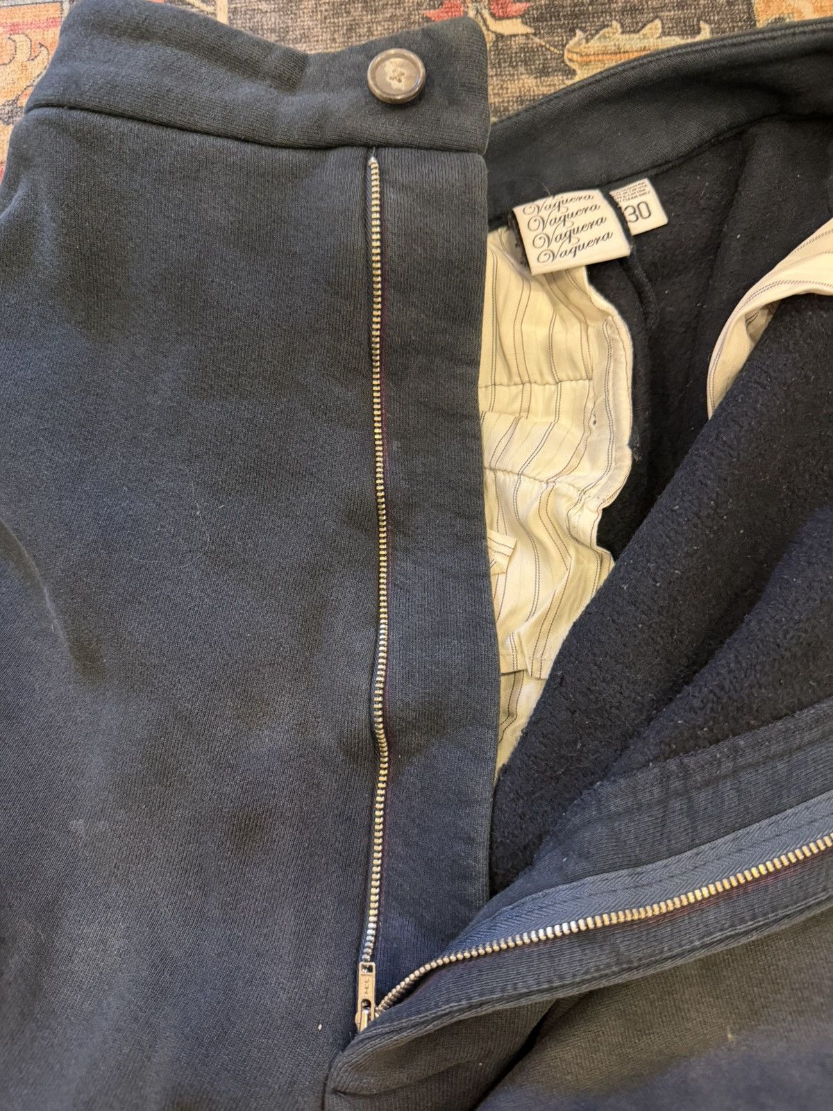 Vaquera Vaquera FW19 "Dry Clean Only" Baggy Drop Crotch Sweatpants Size US 30 / EU 46 - 8 Thumbnail
