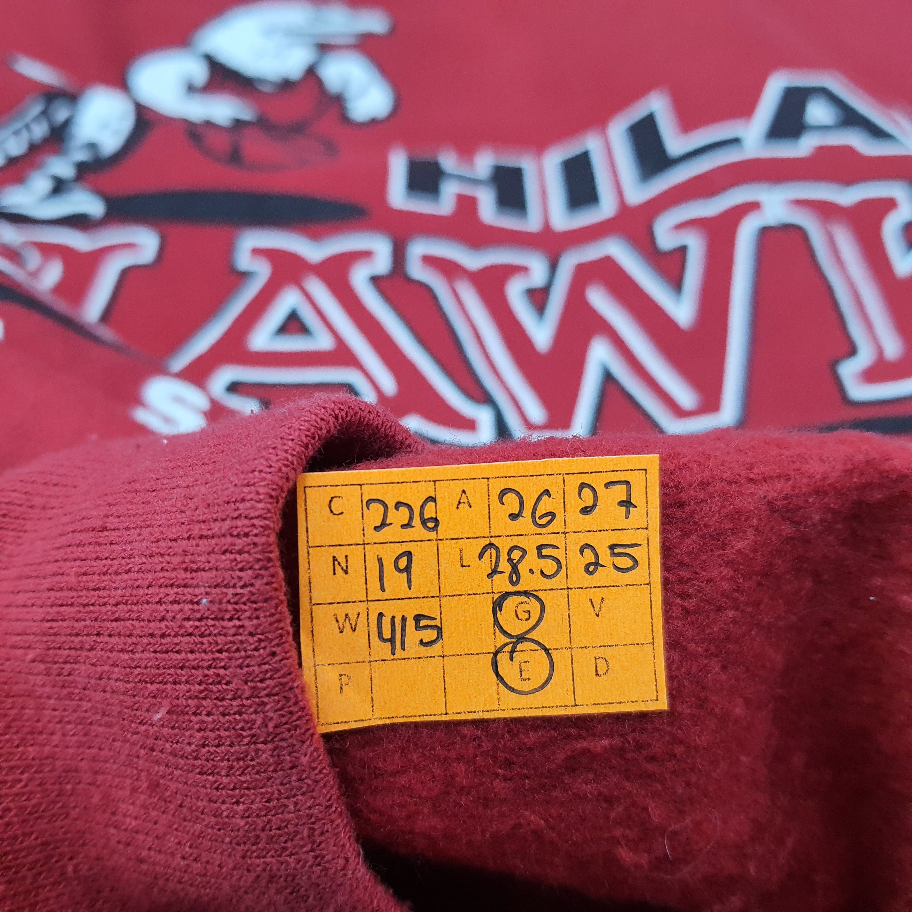 NBA Vintage Hiland Hawks Basketball NBA Sweatshirt C226N19 Size US XL / EU 56 / 4 - 6 Thumbnail