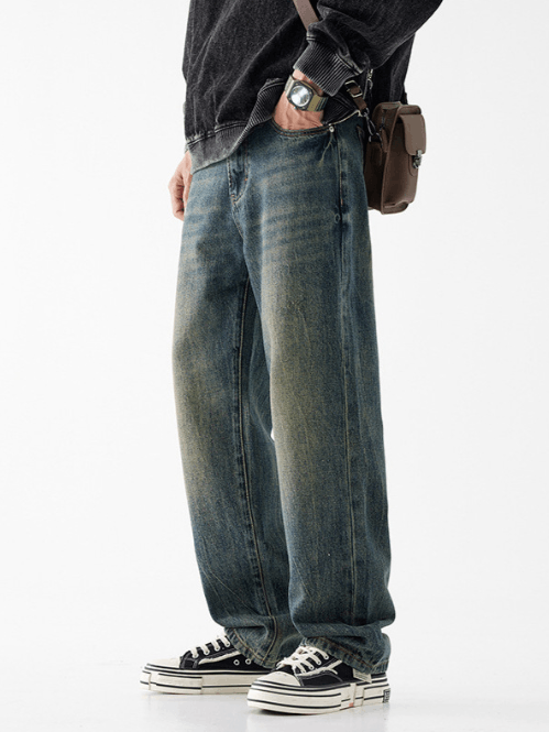 Japanese Brand × Jean American retro distressed men's hiphop loose jeans Size US 32 / EU 48 - 1 Thumbnail