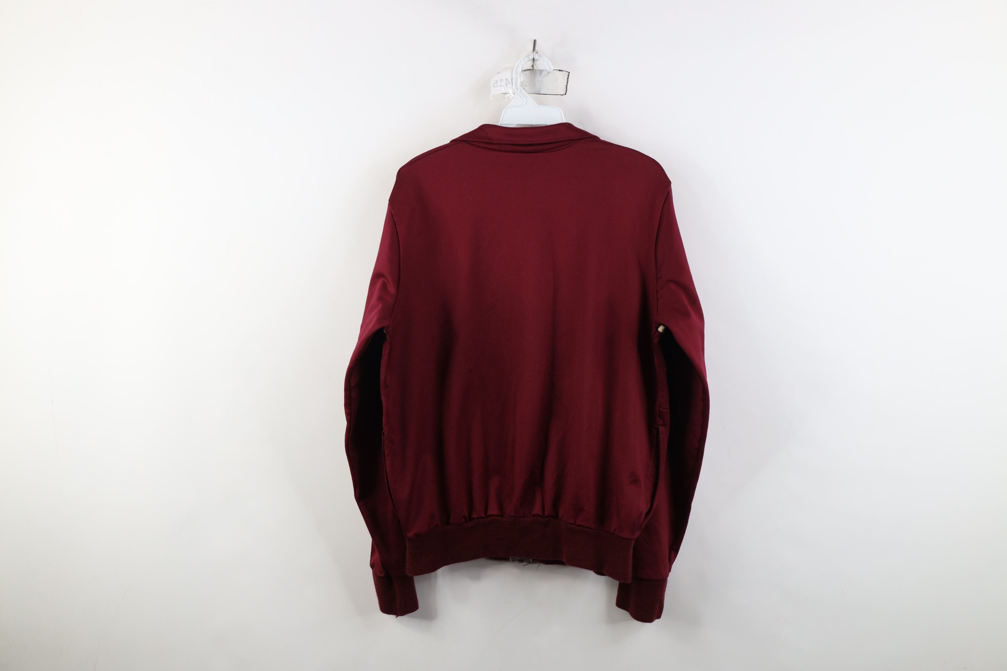 Vintage Vintage 70s Streetwear Warm Up Track Tennis Jacket Burgundy Size US L / EU 52-54 / 3 - 11 Thumbnail