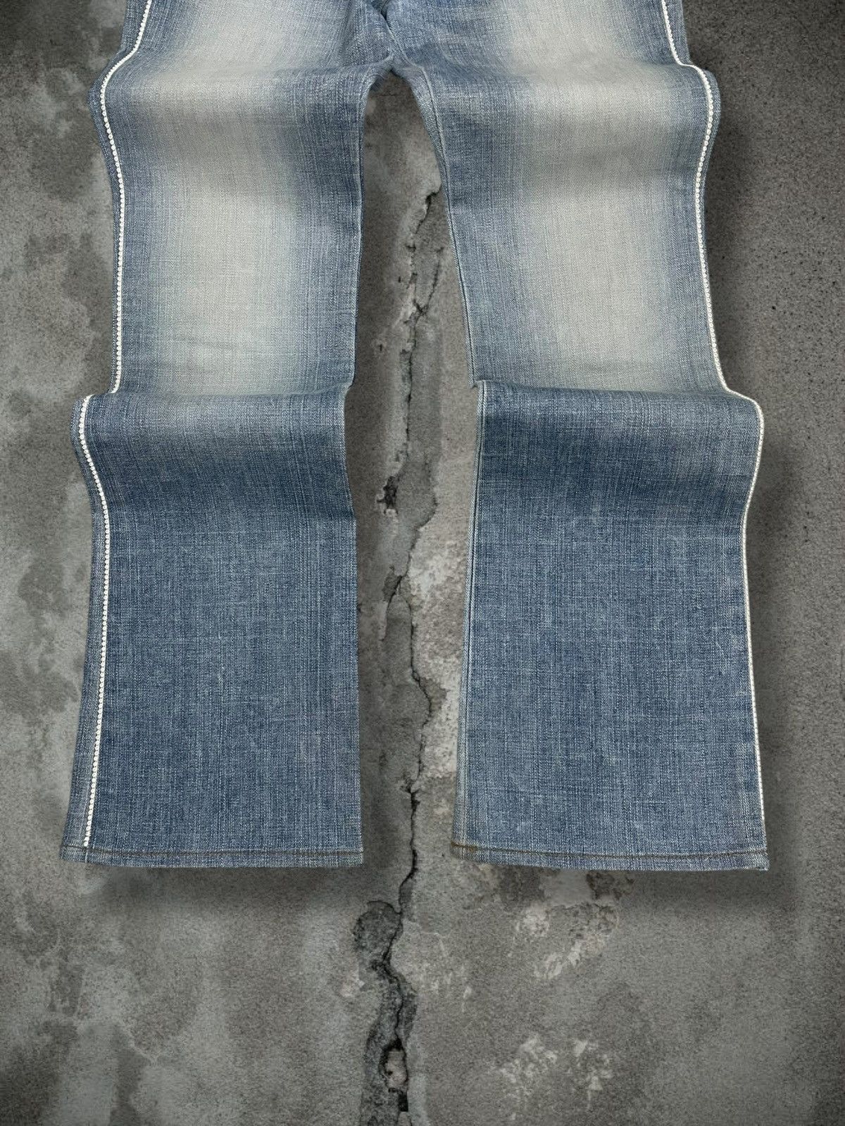 Yohji Yamamoto Vintage Japan Designer Yohji Yamamoto Ined Flared Blue Denim Size US 30 / EU 46 - 3 Thumbnail