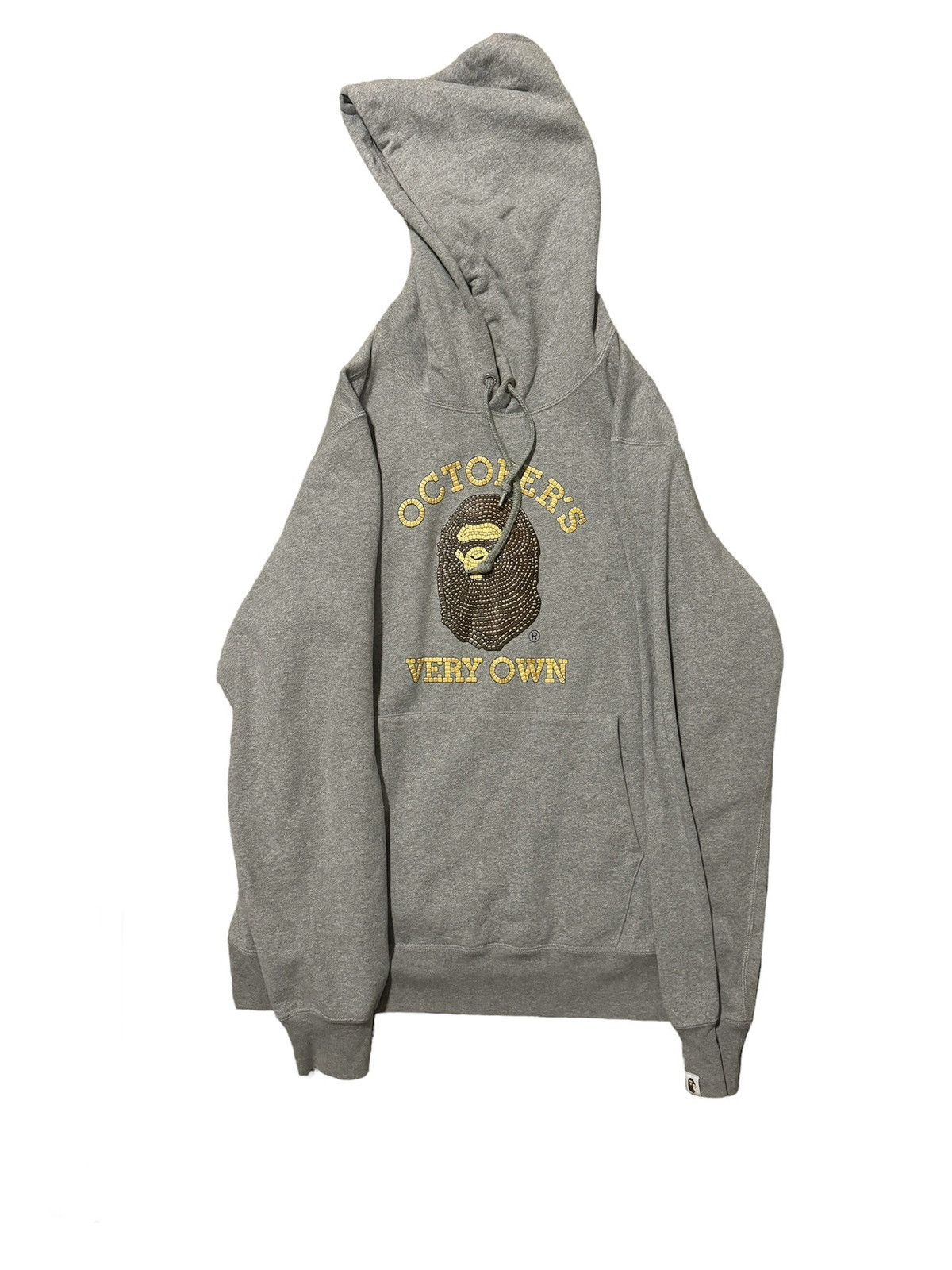 image of Bape X Ovo Subway Tile Hoodie in Grey, Men's (Size 2XL)