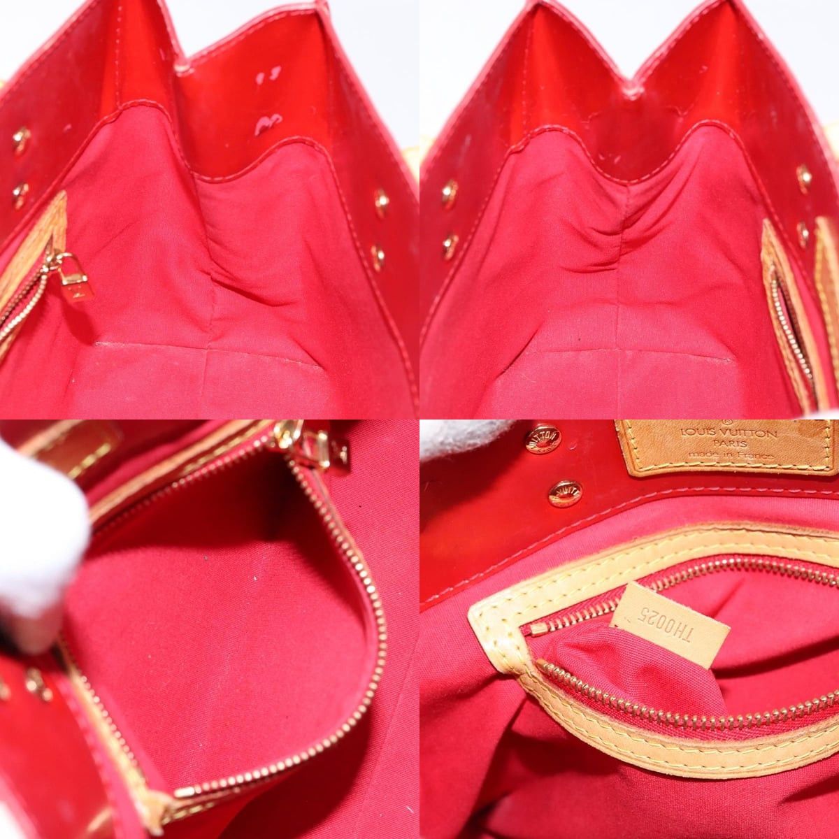 Louis Vuitton LOUIS VUITTON Monogram Vernis Reade PM Hand Bag Red Rouge Size ONE SIZE - 12 Thumbnail
