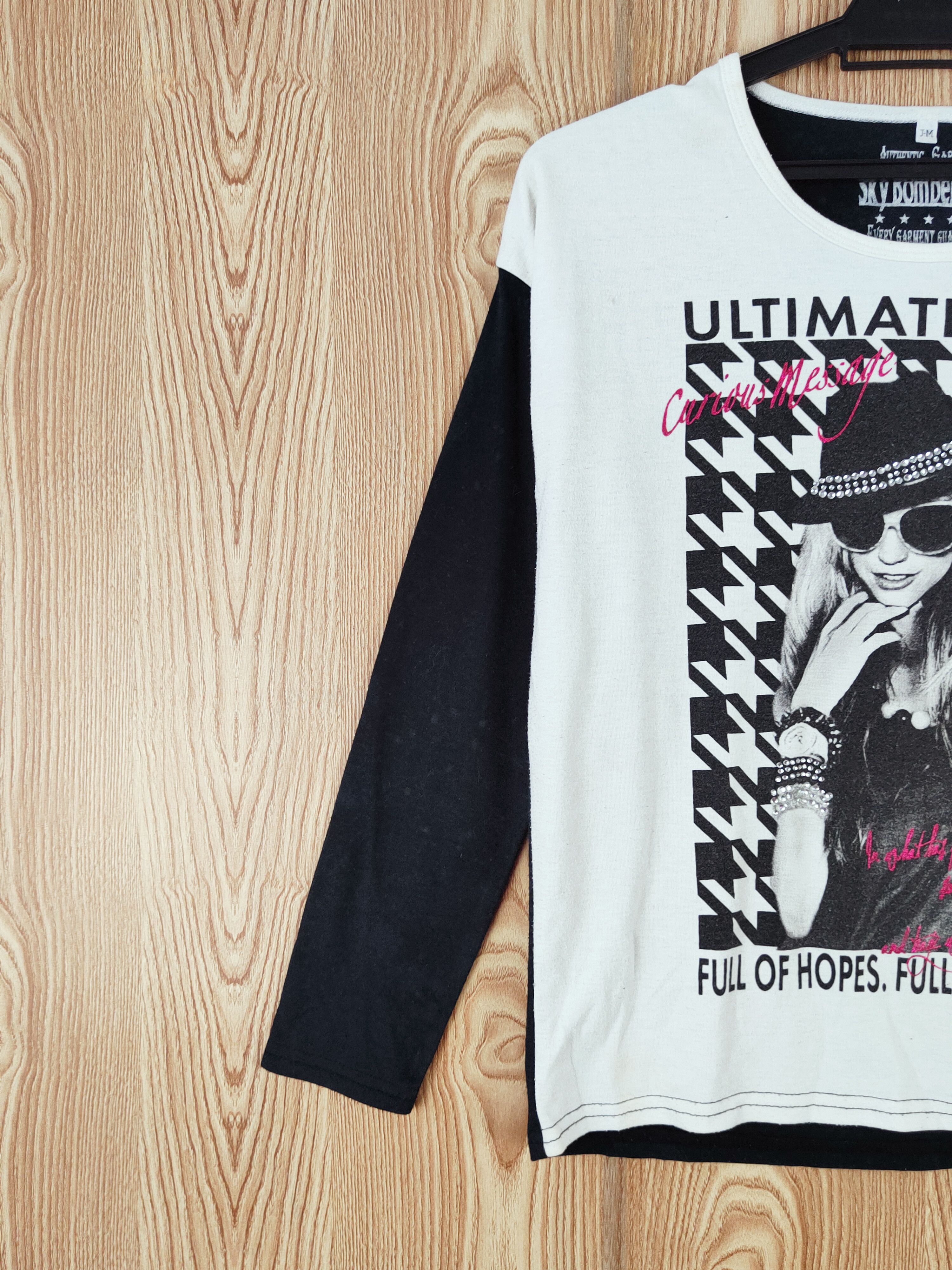 Japanese Brand × Vintage Sky Bomber Mini Black White Long Sleeve T-shirts Size S / US 4 / IT 40 - 6 Thumbnail