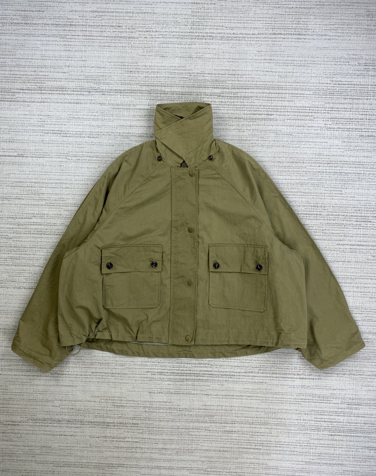 Japanese Brand × Vintage × Zara Vintage ZARA Olive Green Military Style Baggy Jacket Size US M / EU 48-50 / 2 - 5 Thumbnail