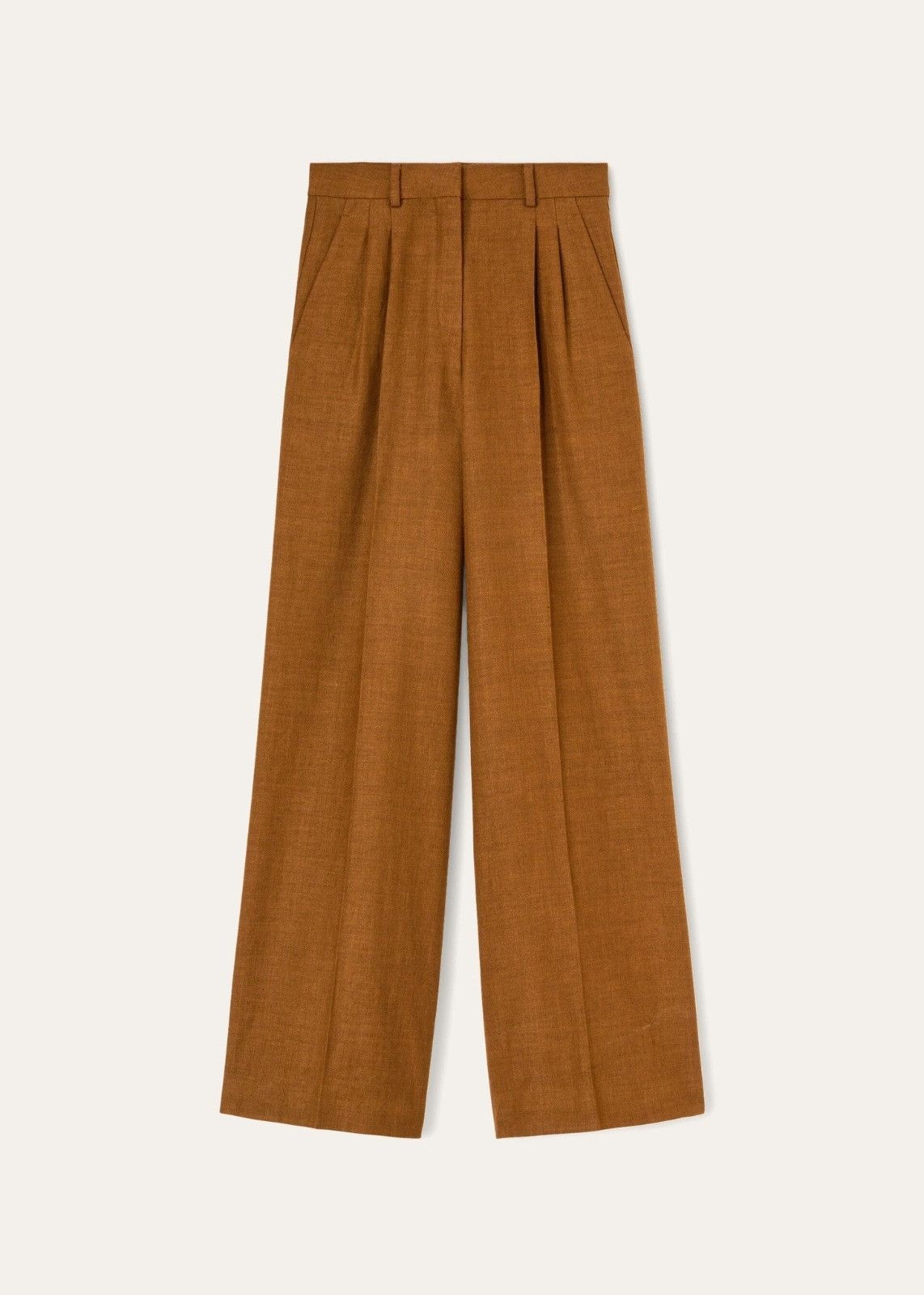 o1srvl11e0824 Nyack Structured Trouser in Copper Brown