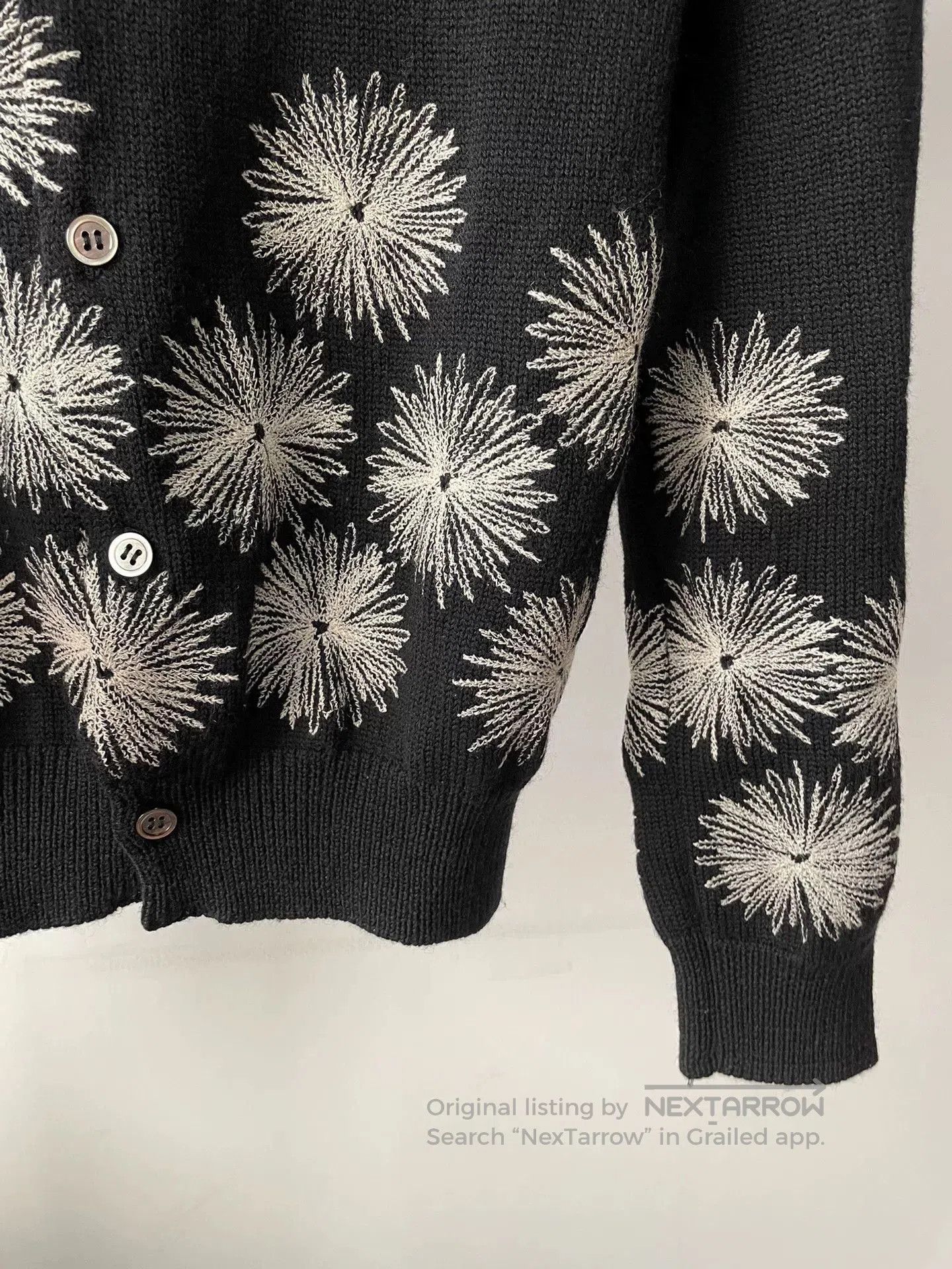 Rei Kawakubo Comme des Garcons Black Firework Cardigan. Size M / US 6-8 / IT 42-44 - 4 Thumbnail