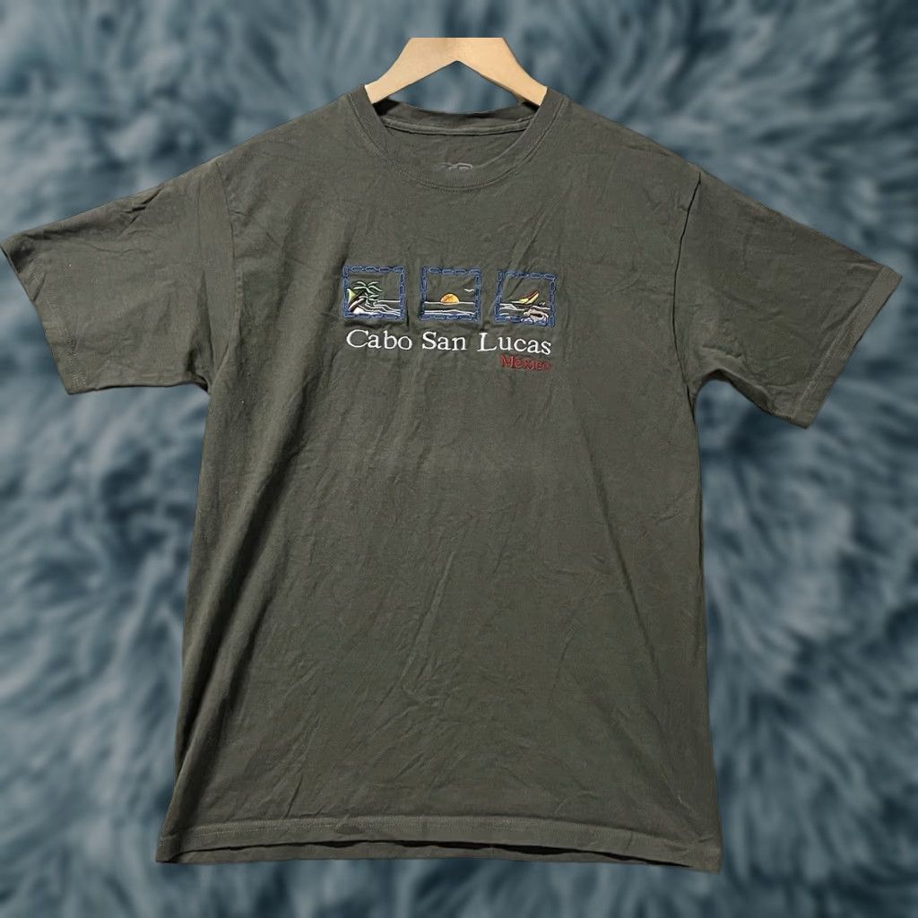 Vintage CSB Green Cabo San Lucas Mexico Short Sleeve Graphic T-Shirt Size M Unisex Adults Crew Neck Cotton Shirt Casual Graphic Print Cabo San Lucas 90s? Size US M / EU 48-50 / 2 - 1 Thumbnail