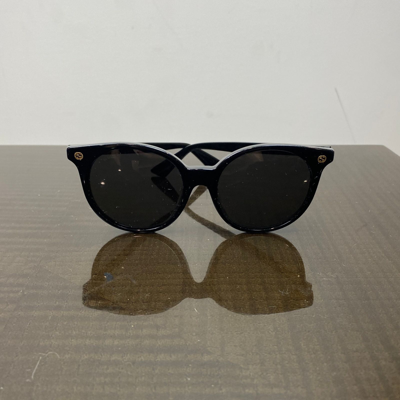 Gucci Gucci GG0091SA 001 Full Rim Round Black Sunglasses Size ONE SIZE - 3 Thumbnail