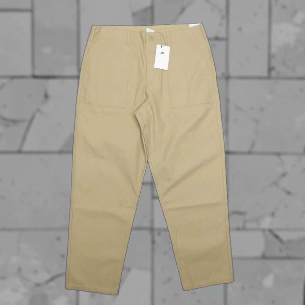 Nike Nike Life Fatigue Pants Straight Leg Mens 34 Beige Cotton 100% Khakis Casual Workwear Pockets Flat Front Military Vintage No 34 Mens Size US 34 / EU 50 - 1 Thumbnail