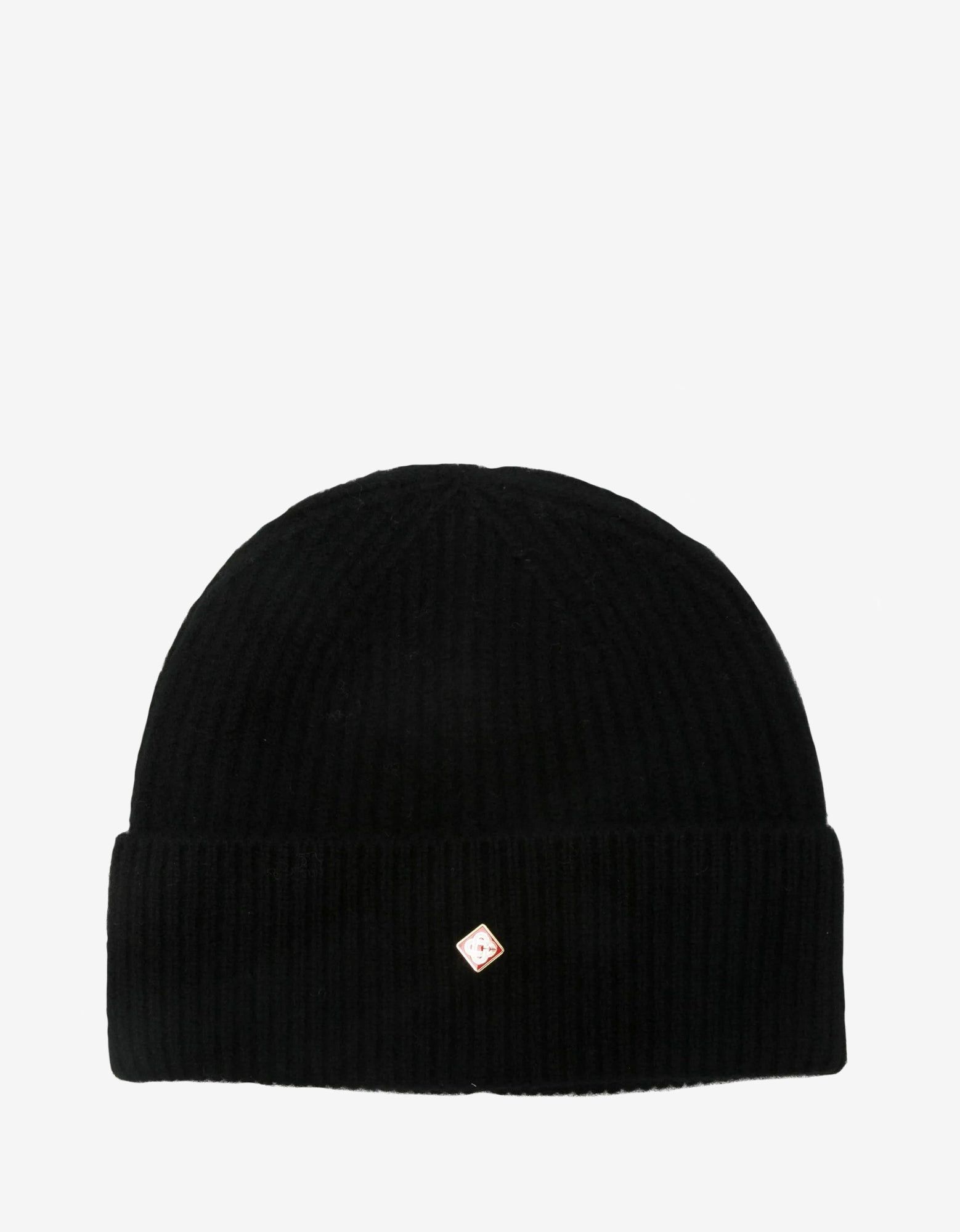 Casablanca Black Cardigan Wool Beanie