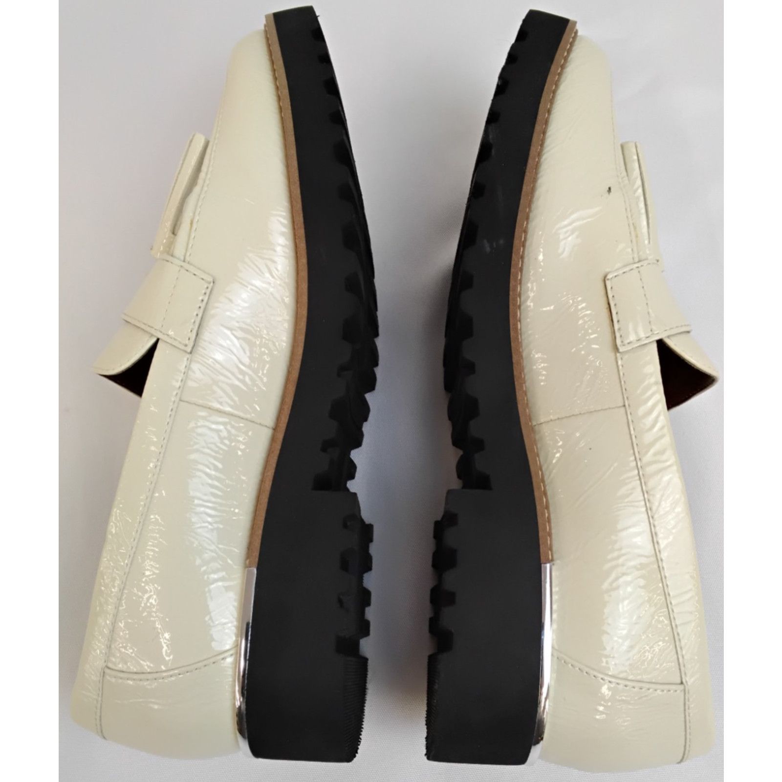 Franco Sarto Franco Sarto Patent Leather Tassel Loafers Women's 8.5 Ivory Size US 8.5 / IT 38.5 - 6 Thumbnail
