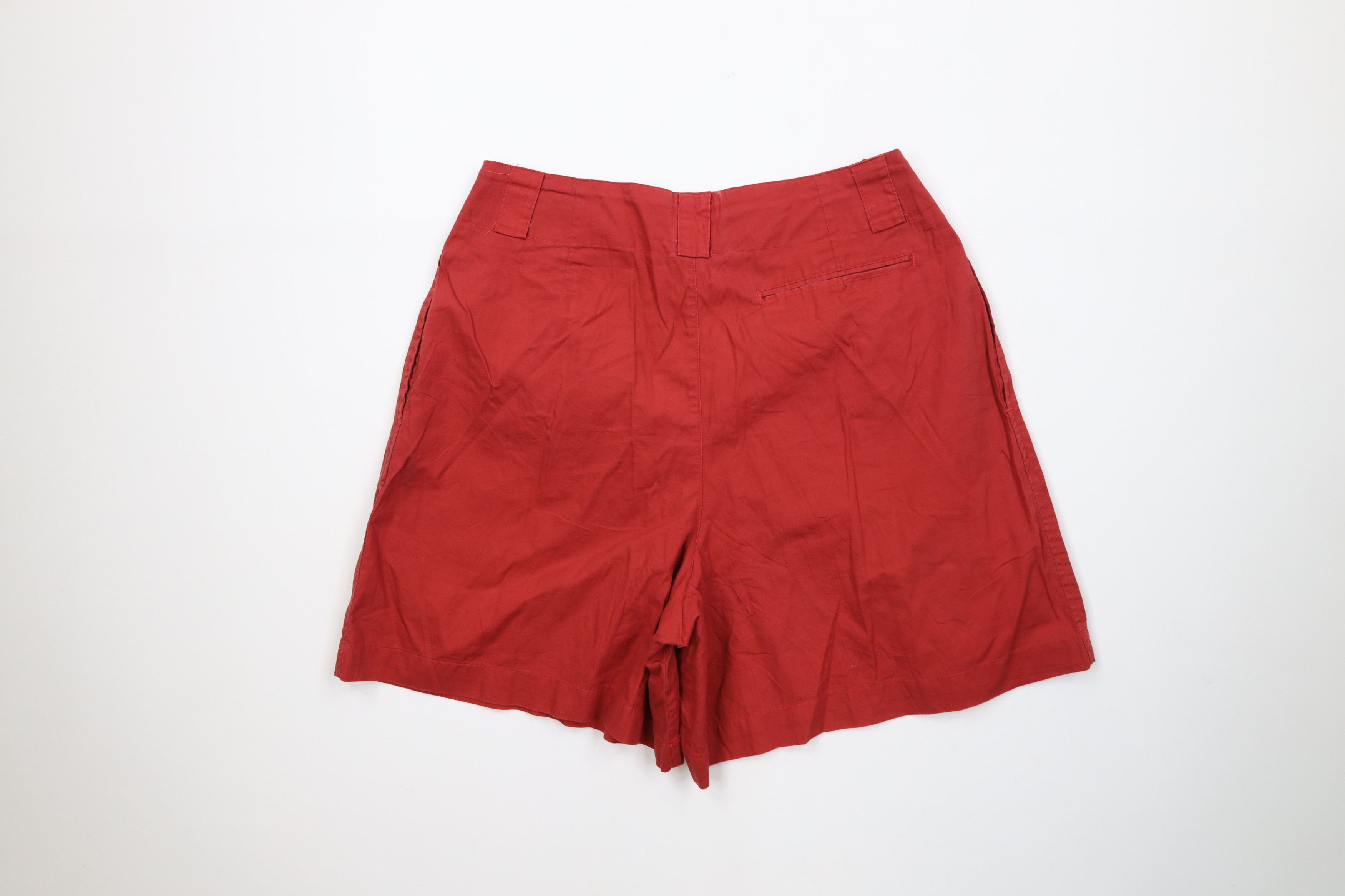 Calvin Klein Vintage 80s 90s Calvin Klein Fly Pleated Shorts Red Japan Size 28" / US 6 / IT 42 - 9 Thumbnail