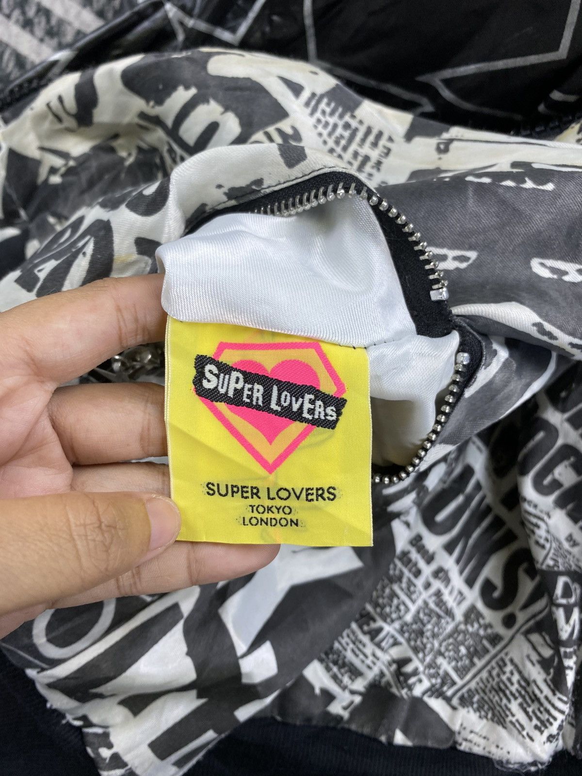 Super Lovers RARE❗️Super Lovers Punk Rock AOP Reversible Bomber Jacket Size US L / EU 52-54 / 3 - 13 Thumbnail