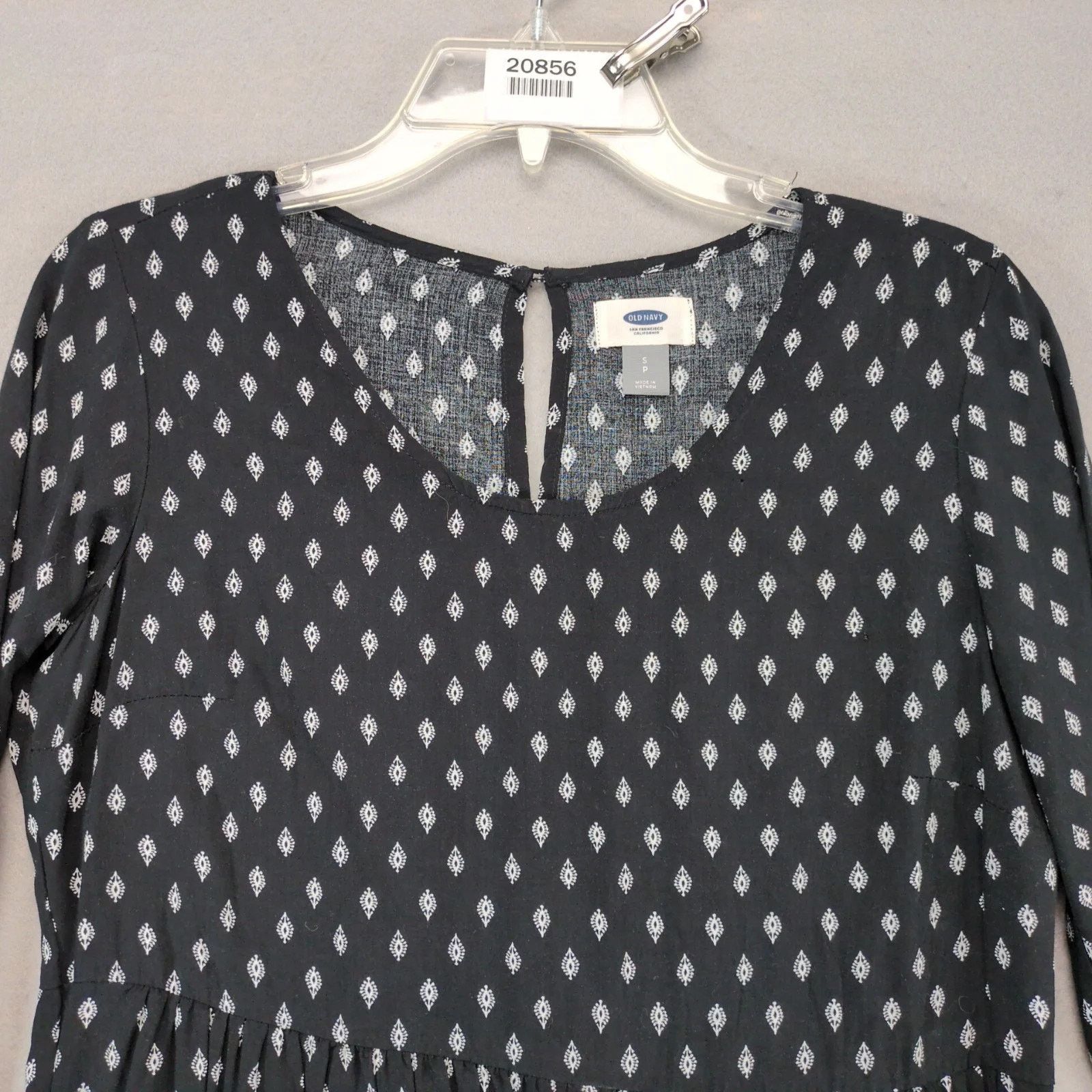 Old Navy Old Navy Black White Design Mini Dress Sz S Pleated Waist Size S / US 4 / IT 40 - 9 Thumbnail