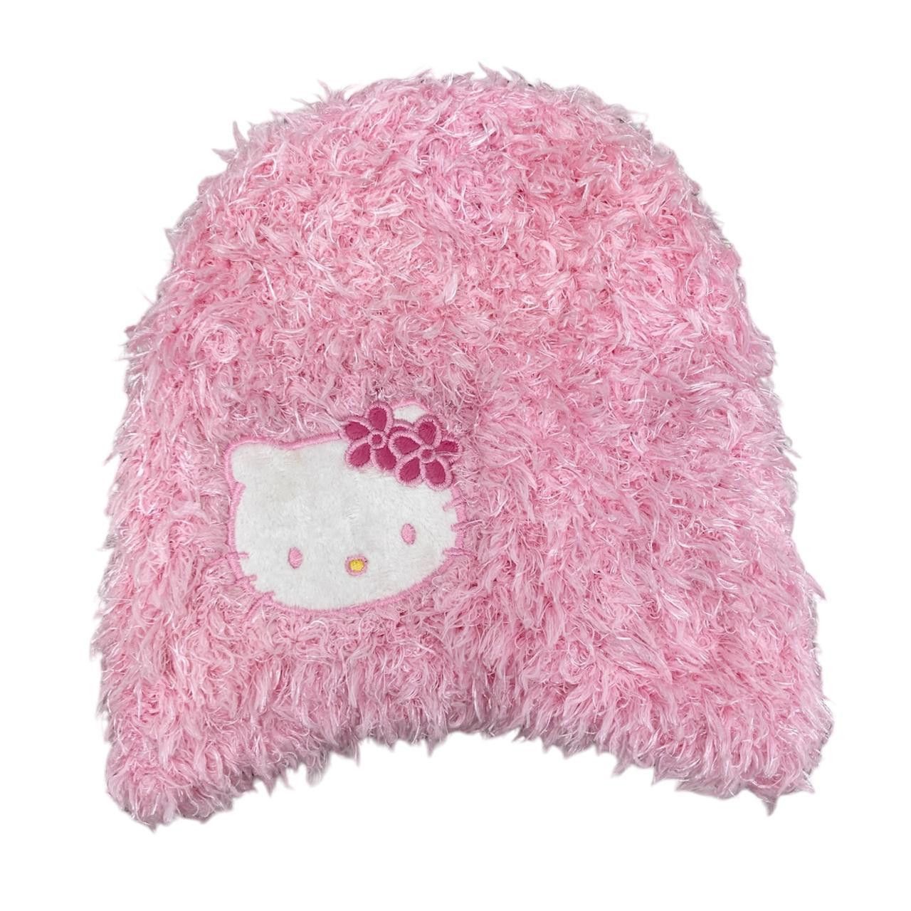 Japanese Brand Deadstock Hello Kitty No Cuff Pink Fluffy Beanie Hat OS Size ONE SIZE - 1 Thumbnail