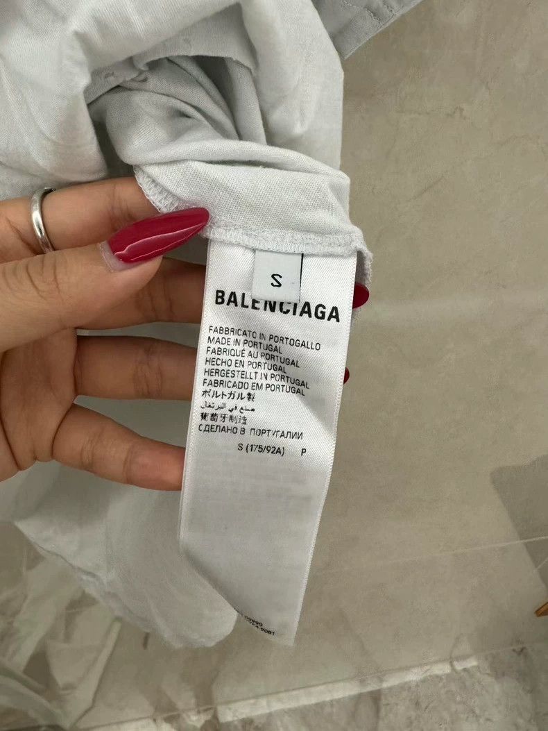 Balenciaga Balenciaga Embroidered logo ripped short sleeves at neckli Size US S / EU 44-46 / 1 - 4 Thumbnail