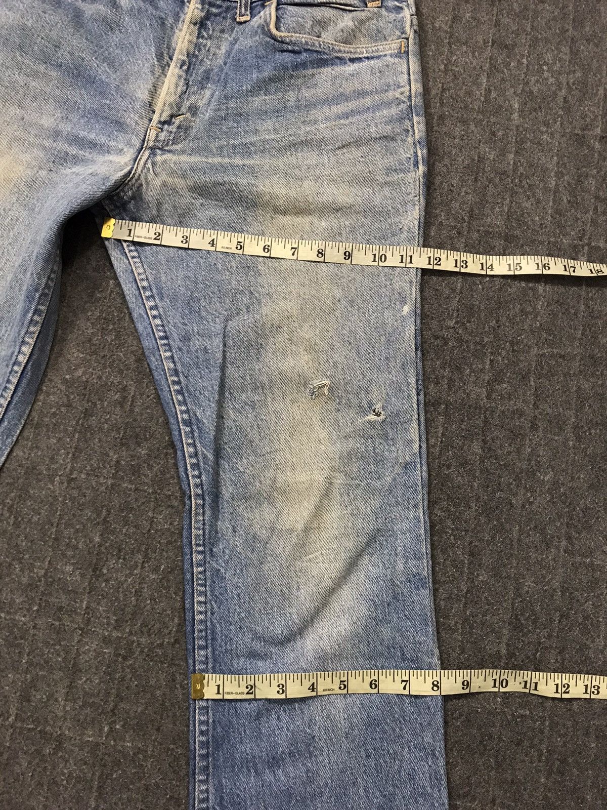 Levi's Vintage Clothing Distressed Levi's Strauss Zipper Indigo Denim Orange Tab Size US 31 - 15 Thumbnail