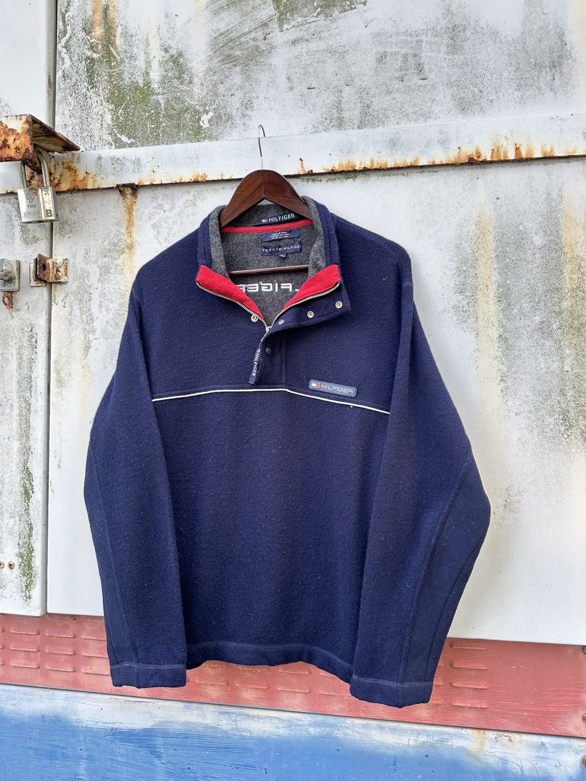 Tommy Hilfiger Tommy Hilfiger Wool Pullover Jacket Size US M / EU 48-50 / 2 - 2 Thumbnail