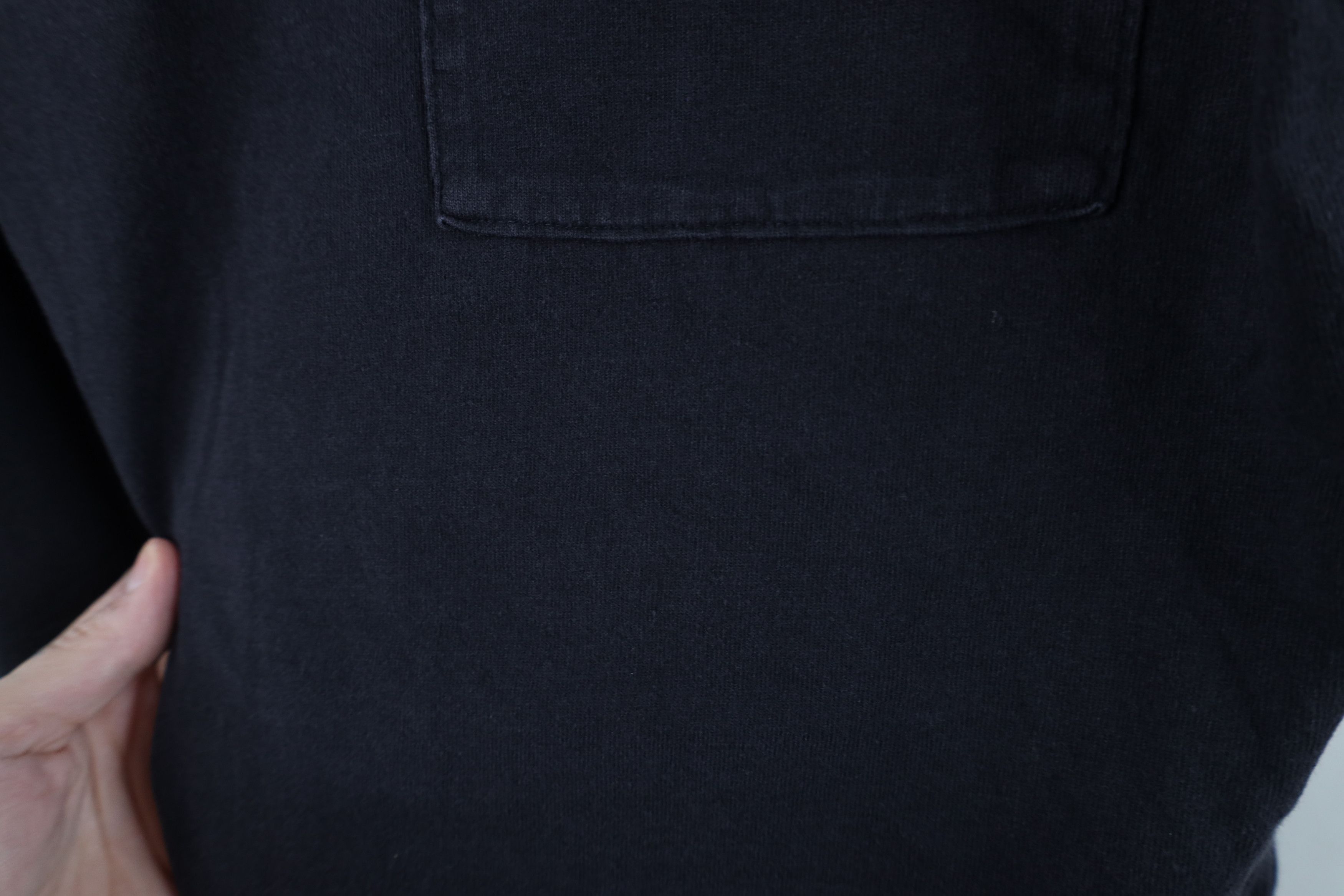 Vintage Vintage 90s Streetwear Blank Cotton Pocket T-Shirt Black Size L / US 10 / IT 46 - 9 Thumbnail