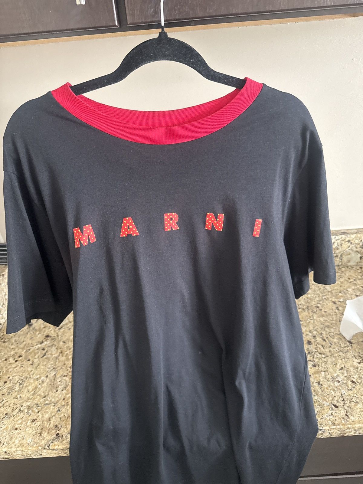 Marni Marni Black Polka Dot T-Shirt Size US L / EU 52-54 / 3 - 1 Thumbnail
