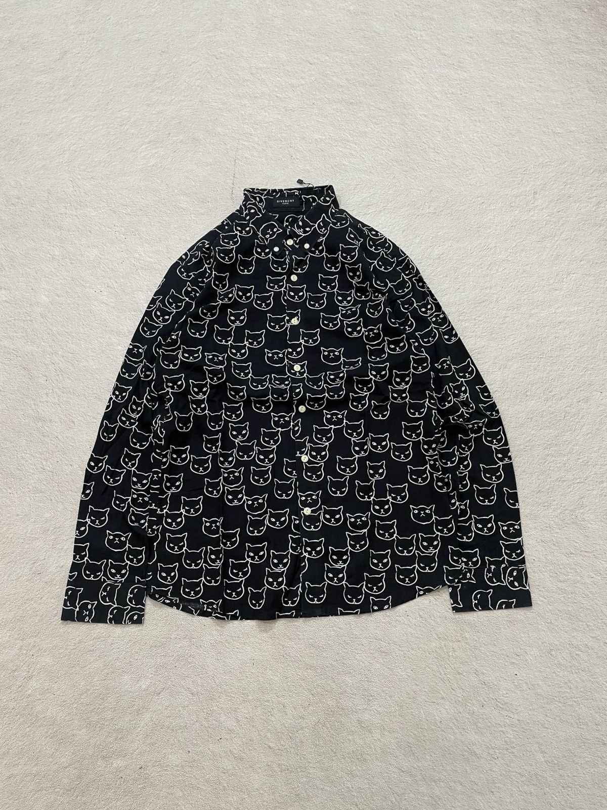 Givenchy Givenchy Archival Cat Print Shirt Black White Pattern Y2K Size US M / EU 48-50 / 2 - 1 Thumbnail