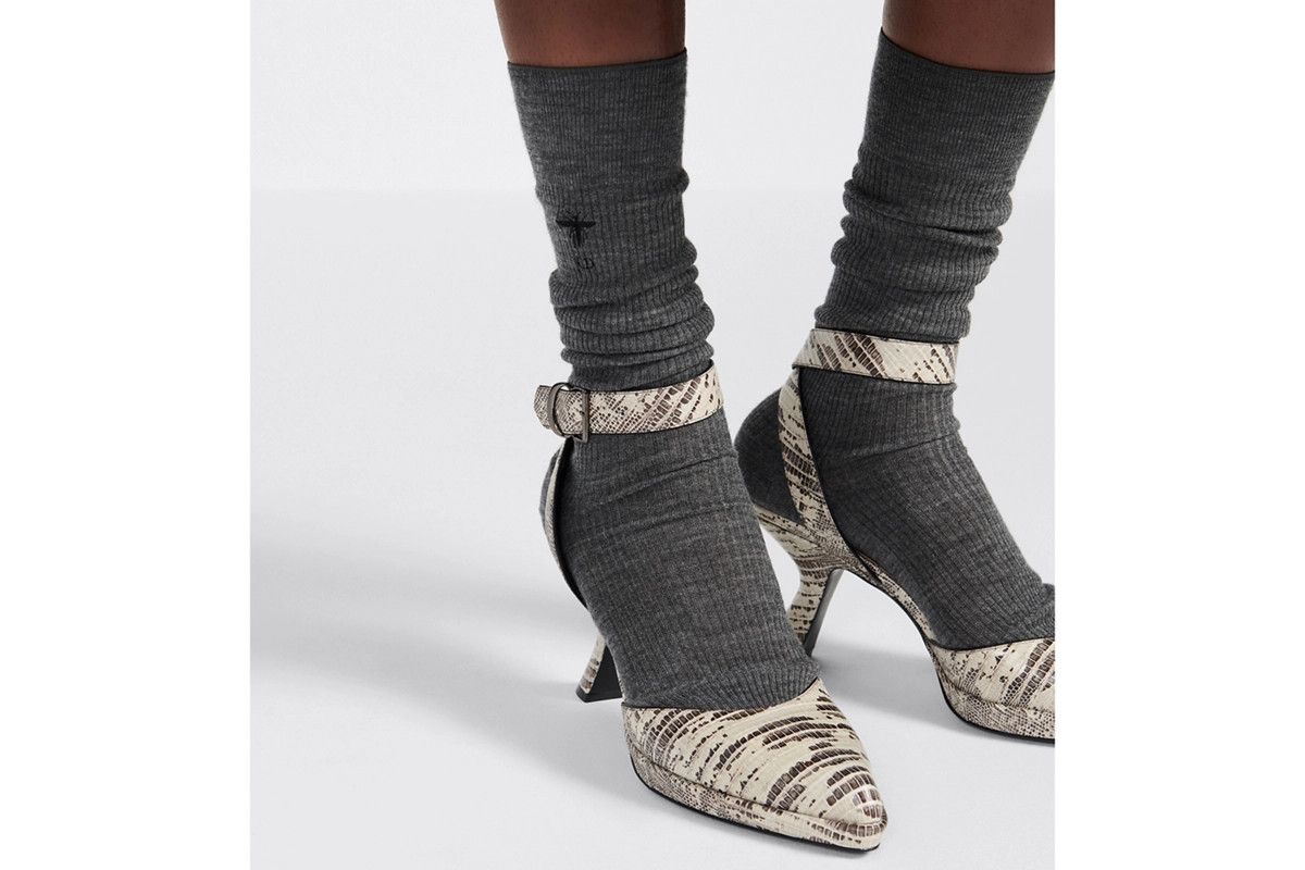 Dior o1bcso1str0226 Size:OS/Bee Socks in Grey Size ONE SIZE - 3 Thumbnail