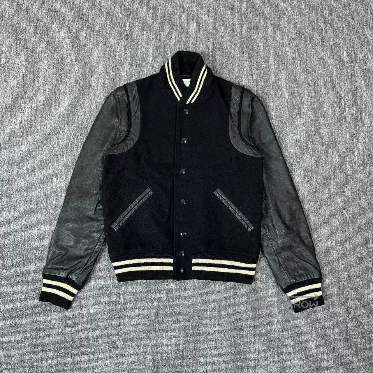 Saint Laurent Paris Saint Laurent Varsity Jacket with Leather Sleeves. Size US M / EU 48-50 / 2 - 1 Thumbnail
