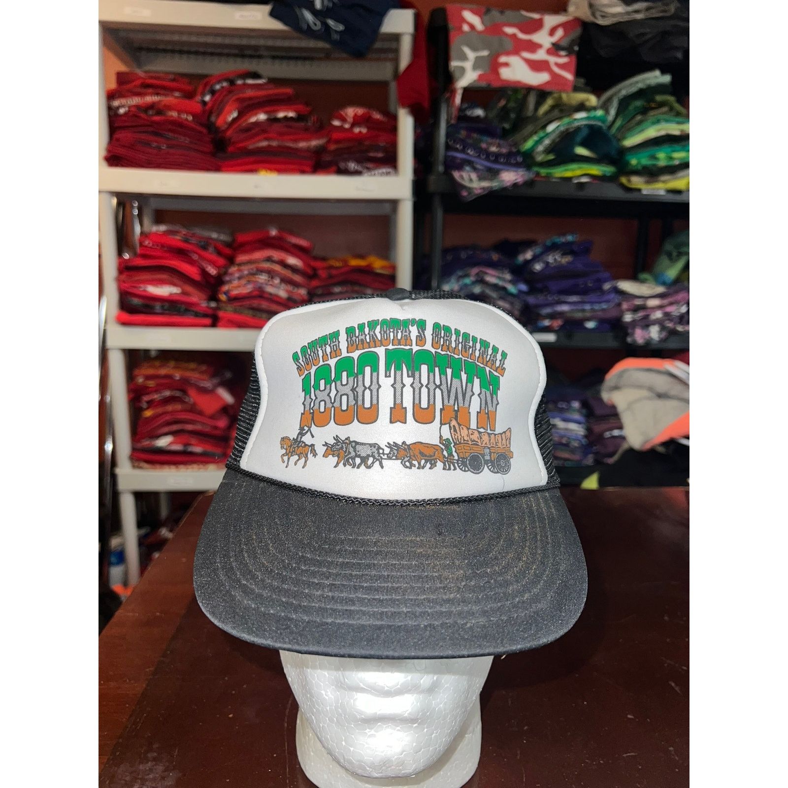 Vintage Vintage South Dakota Snapback Trucker Hat Town Cowboy VTG OS Size ONE SIZE - 1 Thumbnail