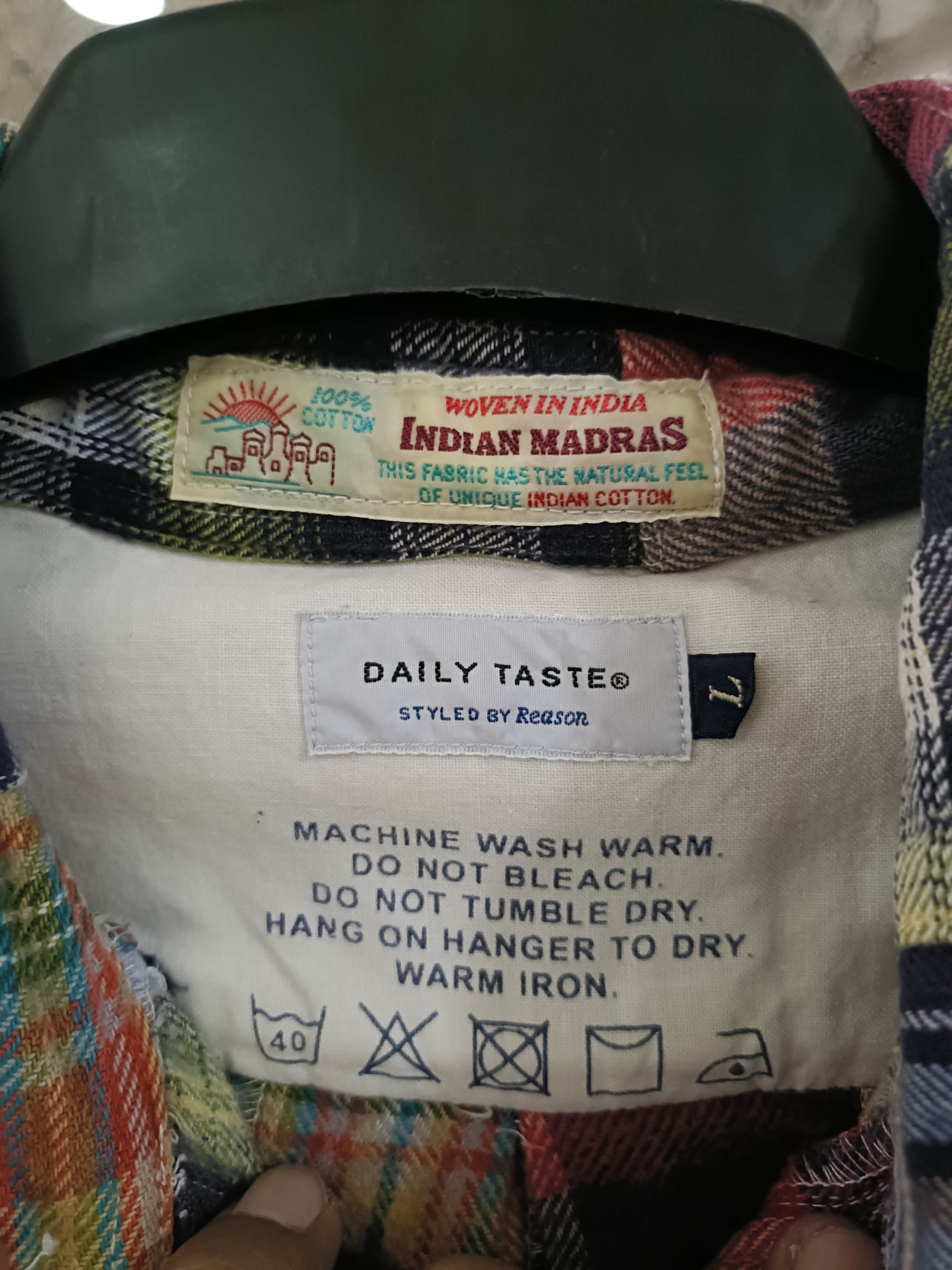Reason Daily taste by reason real patchwork madras flannel shirt Size US L / EU 52-54 / 3 - 4 Thumbnail