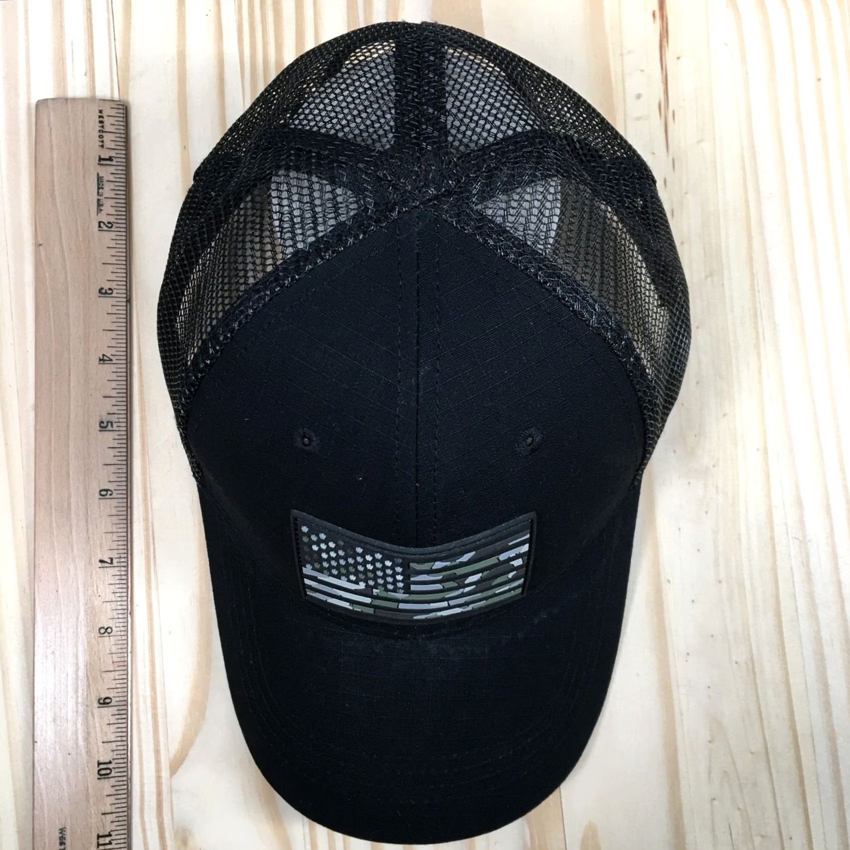 Vintage Highland Tactical Trucker Hat Cap Mens One Size Black American Flag Adjustable Size ONE SIZE - 6 Thumbnail