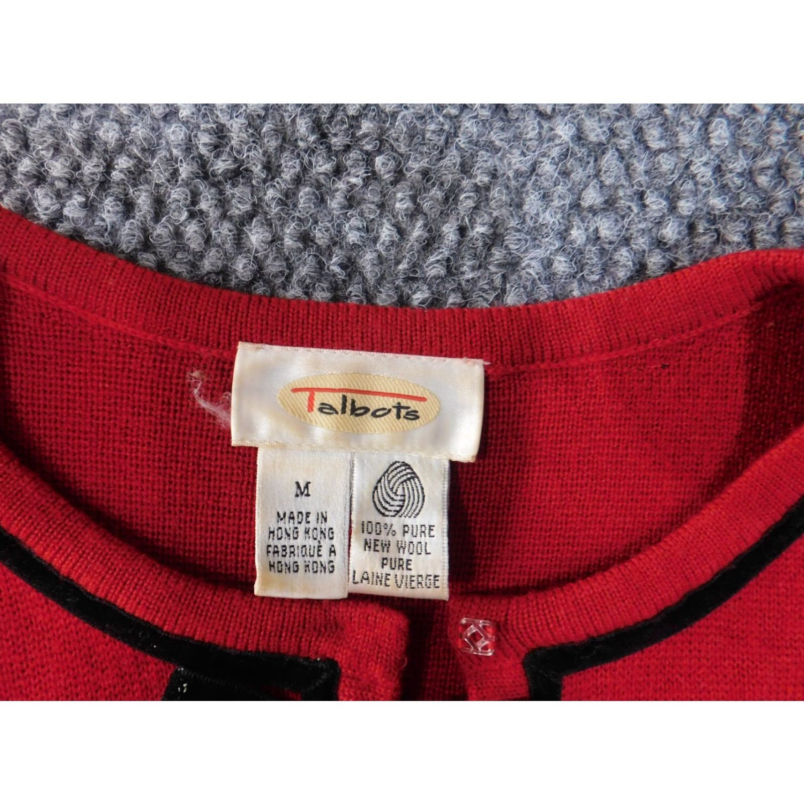 Talbots Talbots Sweater Medium red womens cardigan wool button knit business casual Size M / US 6-8 / IT 42-44 - 6 Thumbnail