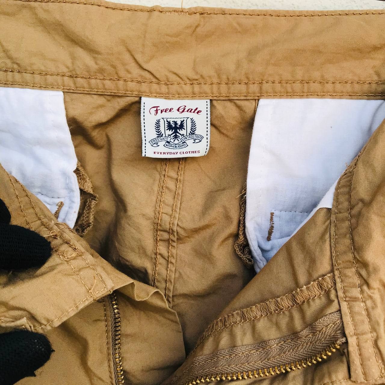20471120 × Japanese Brand W33x32.5 Freegate cargo camel brown 7 pockets military style Size US 33 - 8 Thumbnail