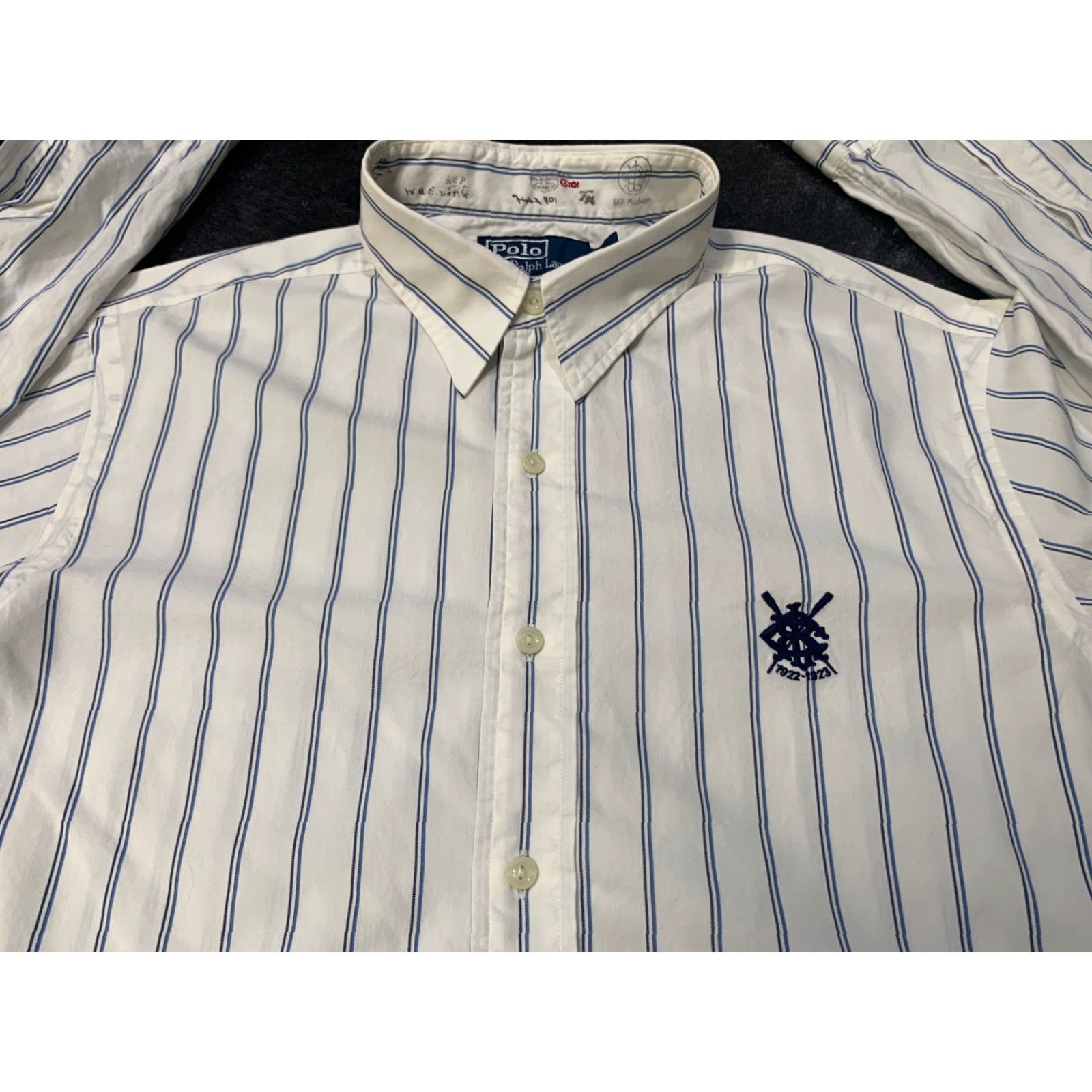 Polo Ralph Lauren VINTAGE Polo Ralph Lauren Men’s Baseball Shirt Long Sleeve White 1922-1923 Signed 1/2 Button White Sox Size US L / EU 52-54 / 3 - 3 Thumbnail